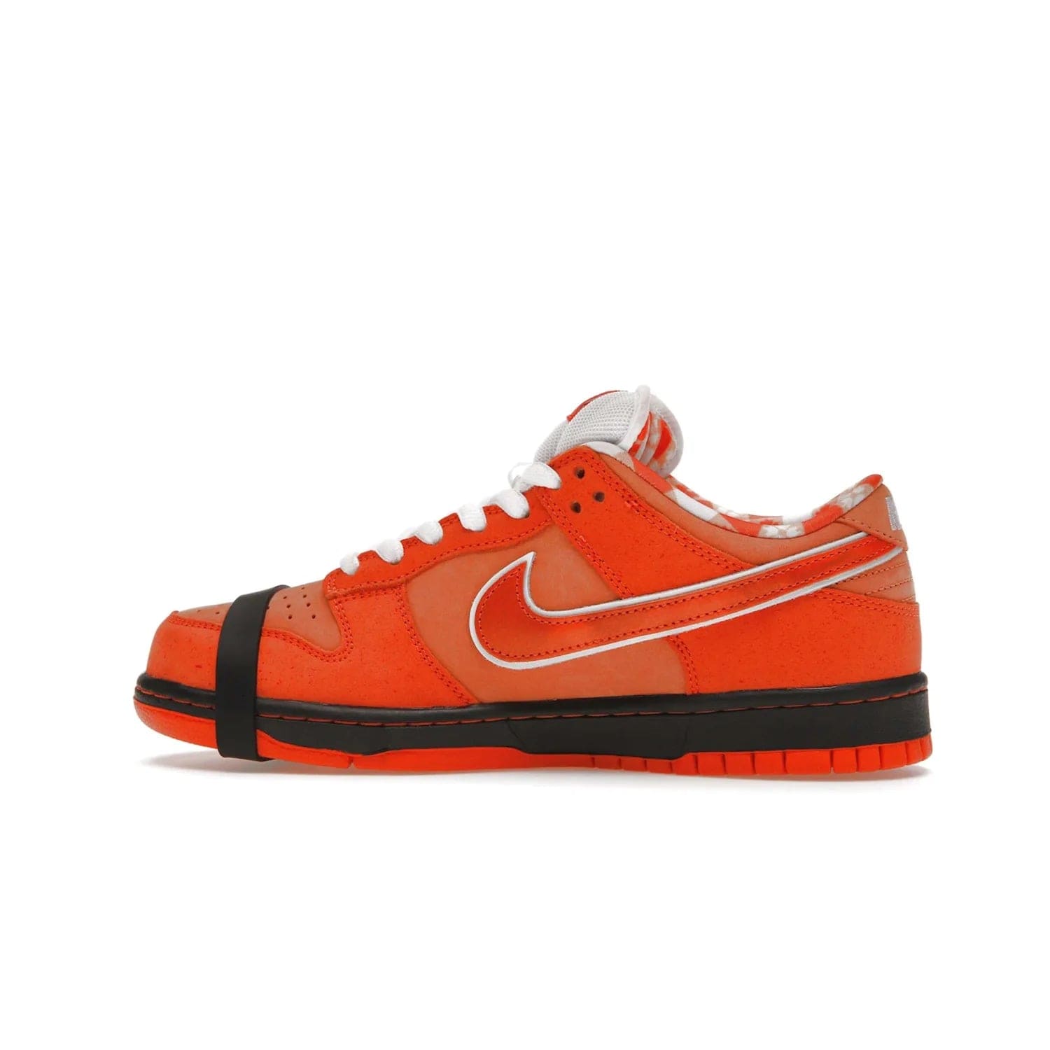 Nike SB Dunk Low Concepts Orange Lobster - Image 20 - Only at www.BallersClubKickz.com - Limited Nike SB Dunk Low Concepts Orange Lobster features premium nubuck upper with vibrant oranges for eye-catching colorblocked design. Signature Nike SB tag and bib-inspired interior for added texture. Outsole and cupsole provide extra reinforcement. Get it 12/20/2022.