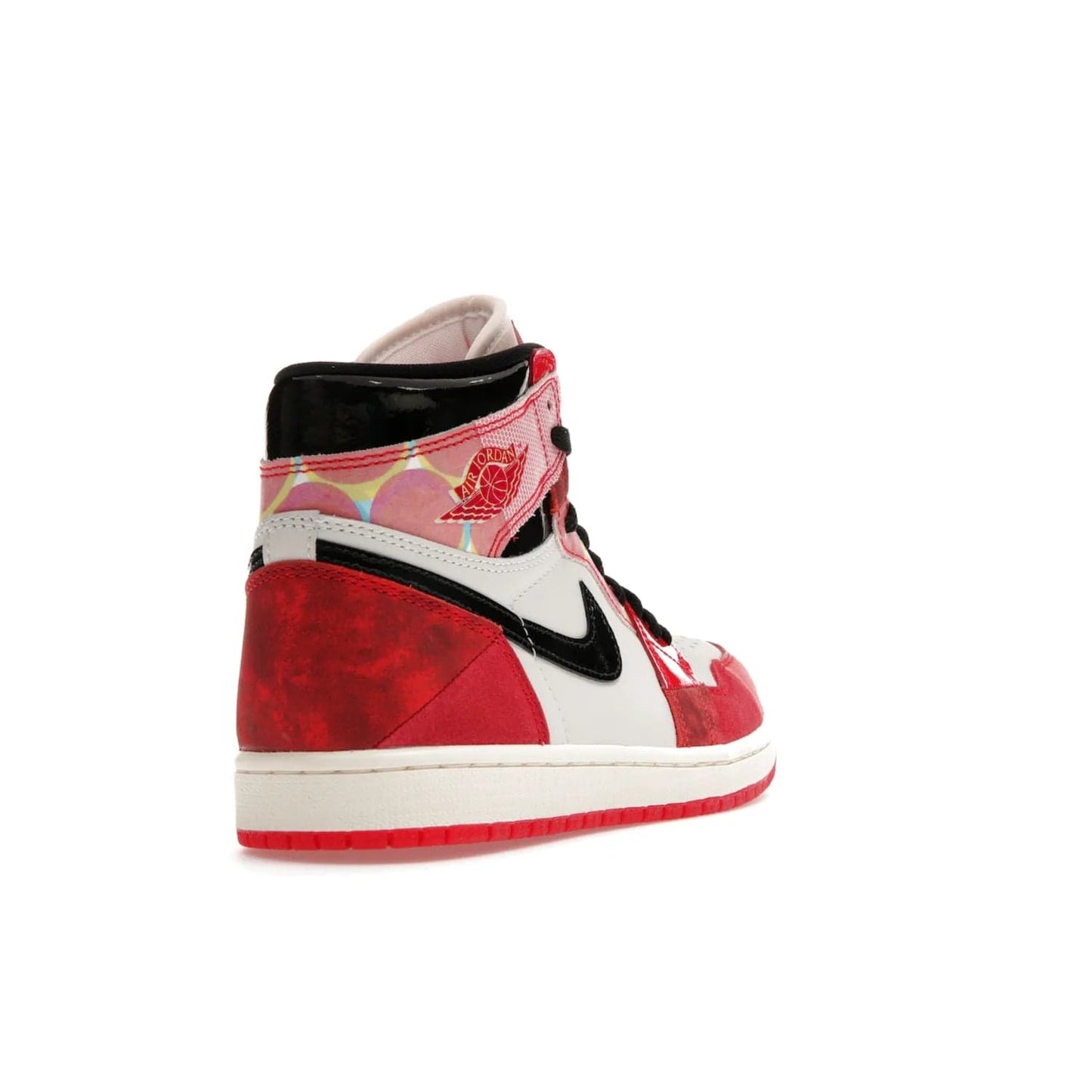Jordan 1 High OG Spider-Man Across the Spider-Verse - Image 31 - Only at www.BallersClubKickz.com - Shop the limited edition Nike and Jordan Brand Air Jordan 1 High OG Spider-Man Across the Spider-Verse. Featuring an eye-catching pattern and premium materials, this unique streetwear piece releases May 20, 2023.
