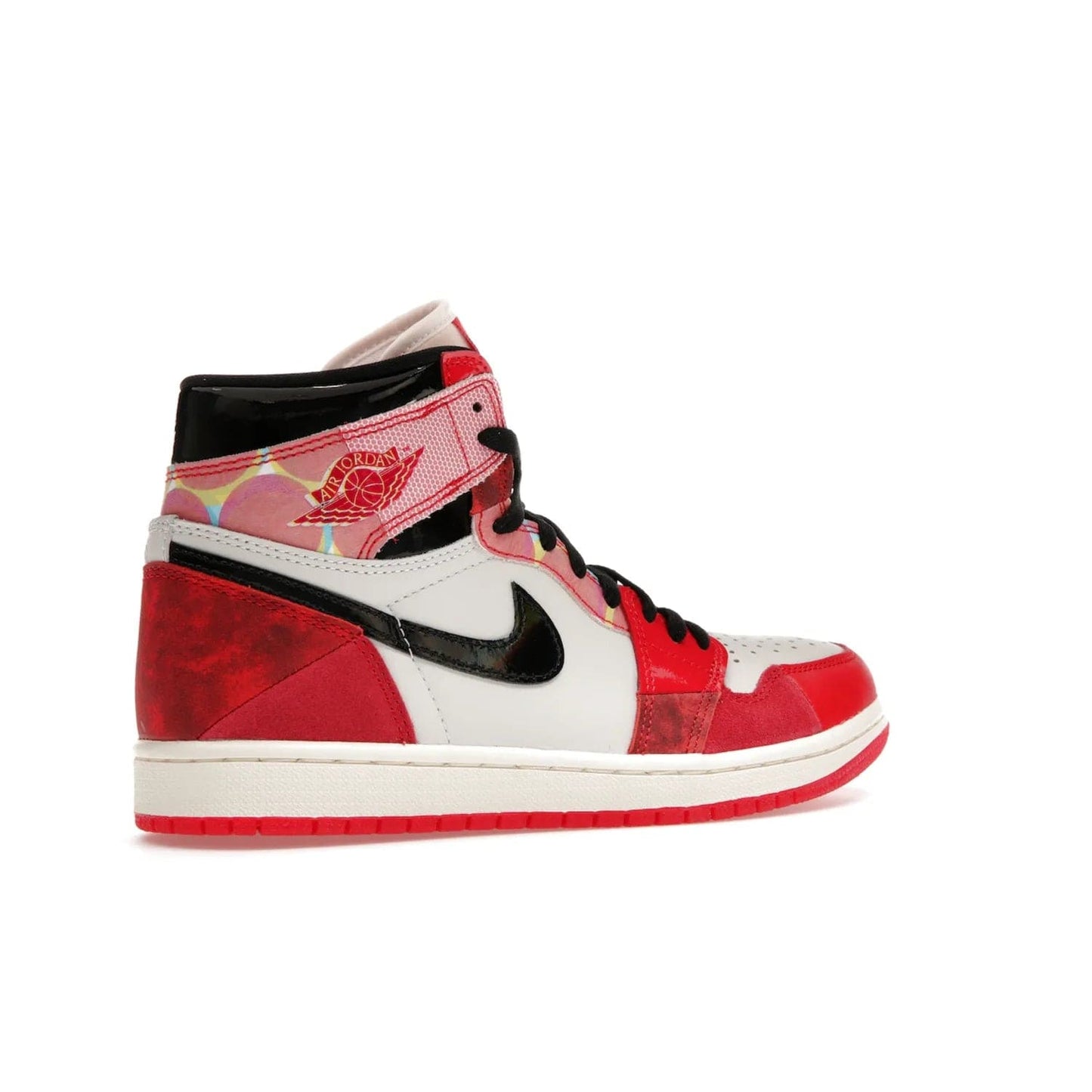 Jordan 1 High OG Spider-Man Across the Spider-Verse - Image 34 - Only at www.BallersClubKickz.com - Shop the limited edition Nike and Jordan Brand Air Jordan 1 High OG Spider-Man Across the Spider-Verse. Featuring an eye-catching pattern and premium materials, this unique streetwear piece releases May 20, 2023.