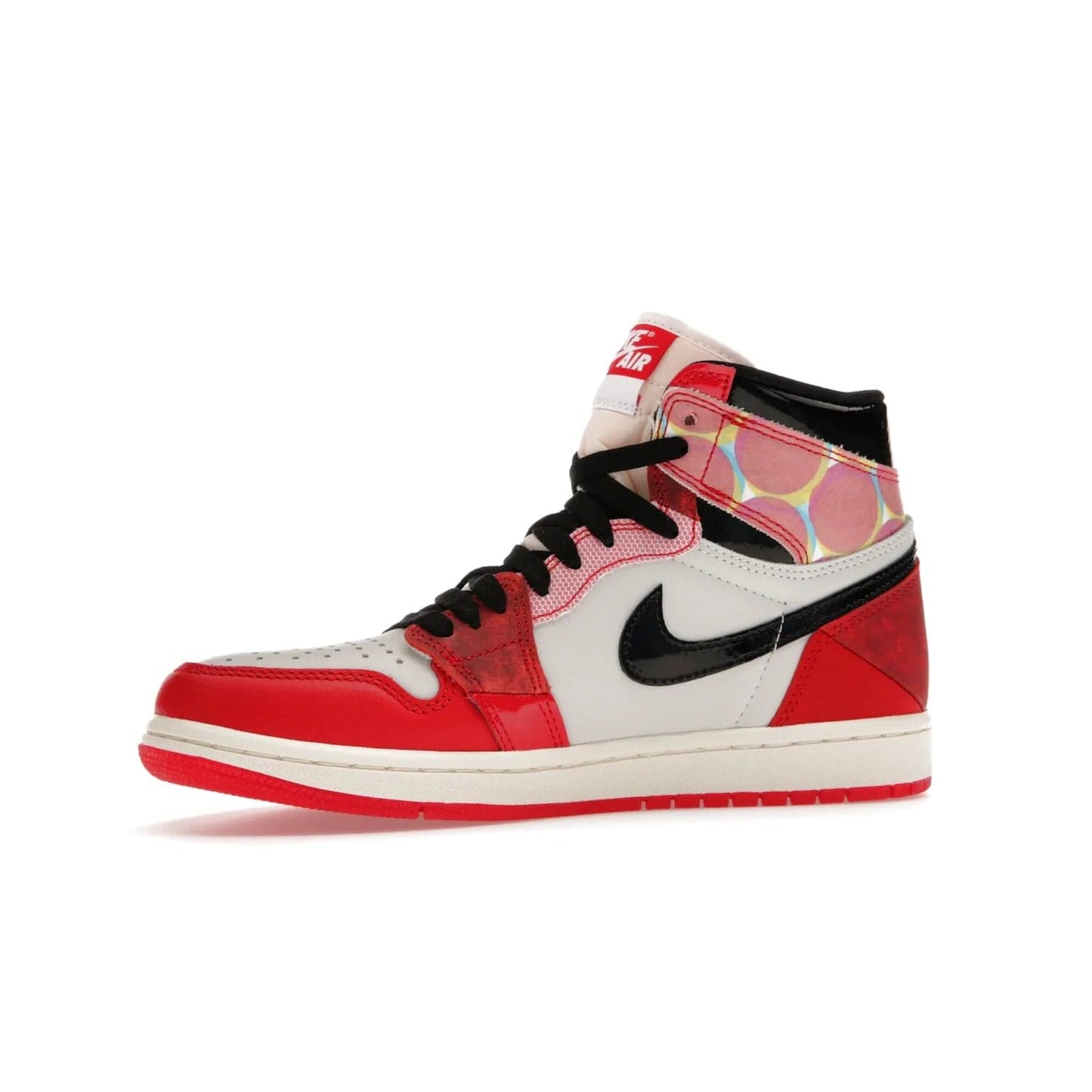 Jordan 1 High OG Spider-Man Across the Spider-Verse - Image 17 - Only at www.BallersClubKickz.com - Shop the limited edition Nike and Jordan Brand Air Jordan 1 High OG Spider-Man Across the Spider-Verse. Featuring an eye-catching pattern and premium materials, this unique streetwear piece releases May 20, 2023.