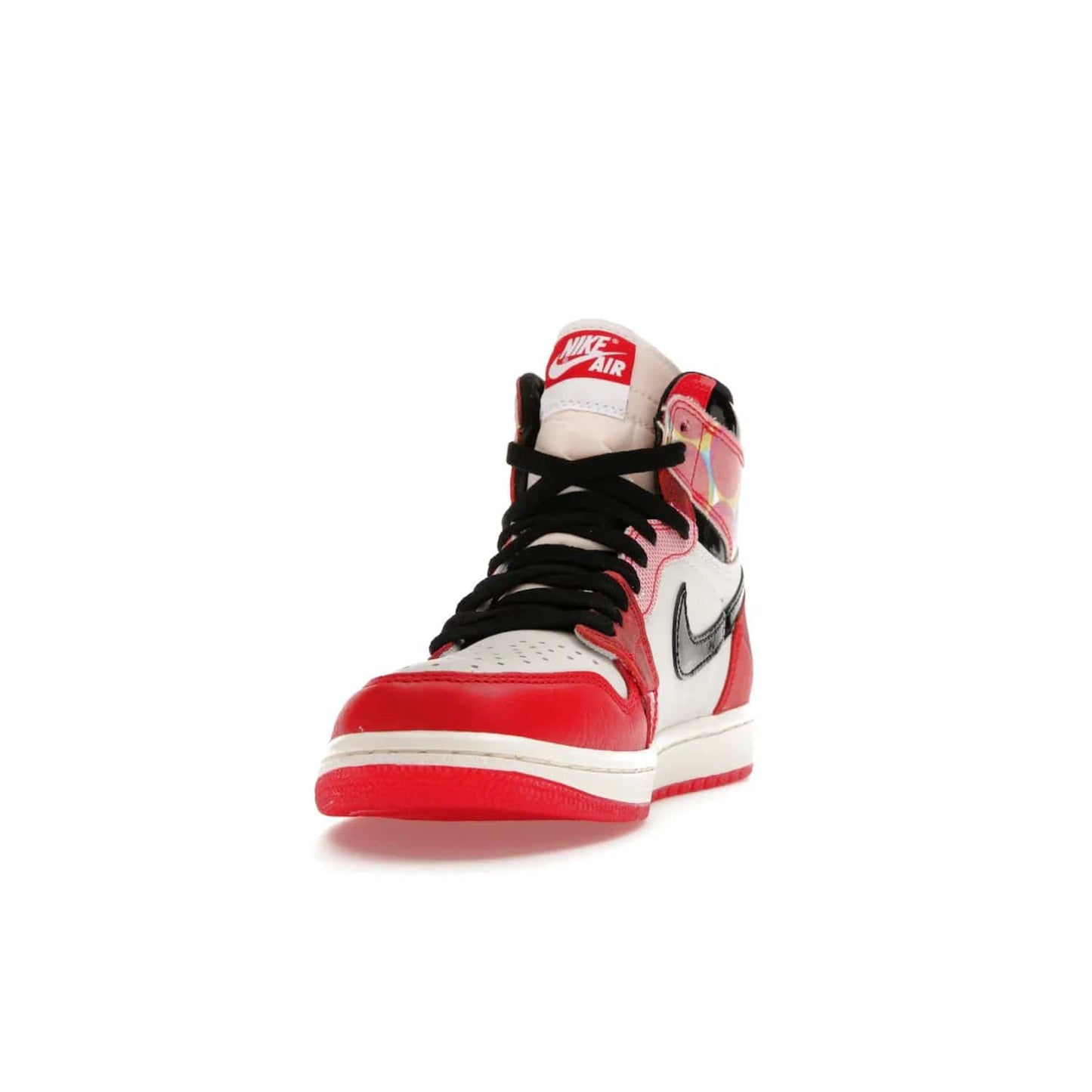 Jordan 1 High OG Spider-Man Across the Spider-Verse - Image 12 - Only at www.BallersClubKickz.com - Shop the limited edition Nike and Jordan Brand Air Jordan 1 High OG Spider-Man Across the Spider-Verse. Featuring an eye-catching pattern and premium materials, this unique streetwear piece releases May 20, 2023.