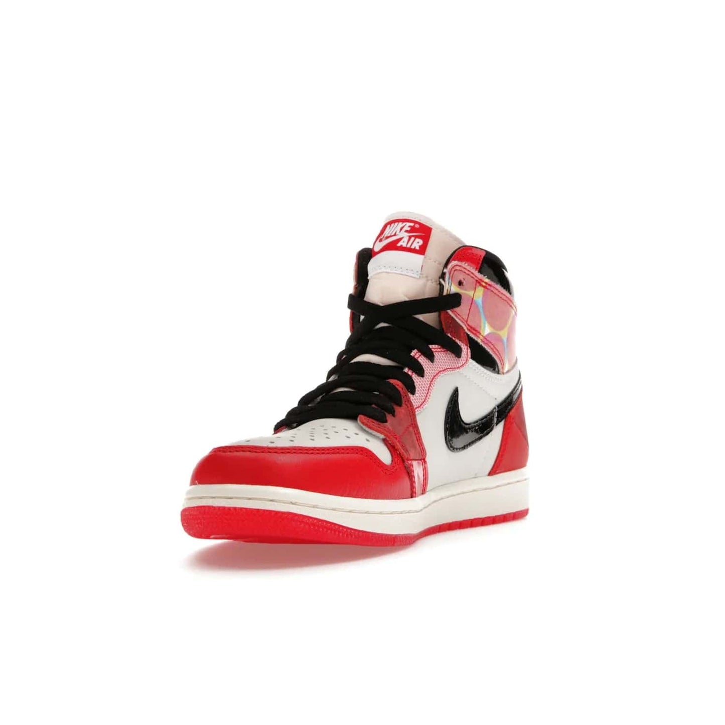 Jordan 1 High OG Spider-Man Across the Spider-Verse - Image 13 - Only at www.BallersClubKickz.com - Shop the limited edition Nike and Jordan Brand Air Jordan 1 High OG Spider-Man Across the Spider-Verse. Featuring an eye-catching pattern and premium materials, this unique streetwear piece releases May 20, 2023.
