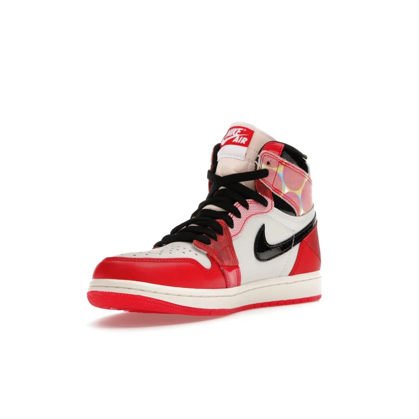 Jordan 1 High OG Spider-Man Across the Spider-Verse - Image 14 - Only at www.BallersClubKickz.com - Shop the limited edition Nike and Jordan Brand Air Jordan 1 High OG Spider-Man Across the Spider-Verse. Featuring an eye-catching pattern and premium materials, this unique streetwear piece releases May 20, 2023.