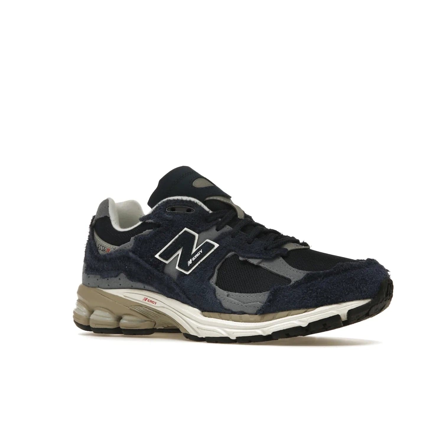 New Balance 2002R Protection Pack Navy Grey - Image 4 - Only at www.BallersClubKickz.com - Get the New Balance 2002R Protection Pack Navy Grey for a statement look. Crafted by Yue Wu, this sneaker features a mesh base, navy suede overlays, and a white and earth midsole. Released Feb 14, 2023.