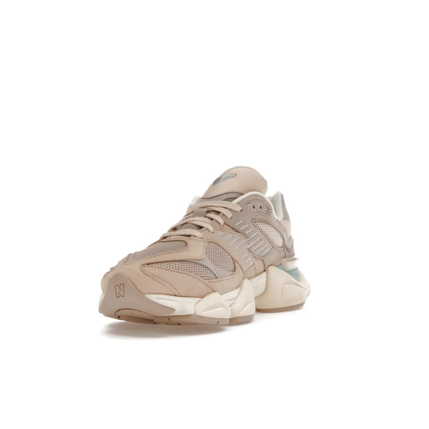 New Balance 9060 Ivory Cream Pink Sand - Image 13 - Only at www.BallersClubKickz.com - New Balance 9060 Ivory Cream Pink Sand - Sleek meshed upper, premium suede overlays, ABZORB cushioning. Get this unique sneaker ahead of the trend, launching December 6th, 2022!