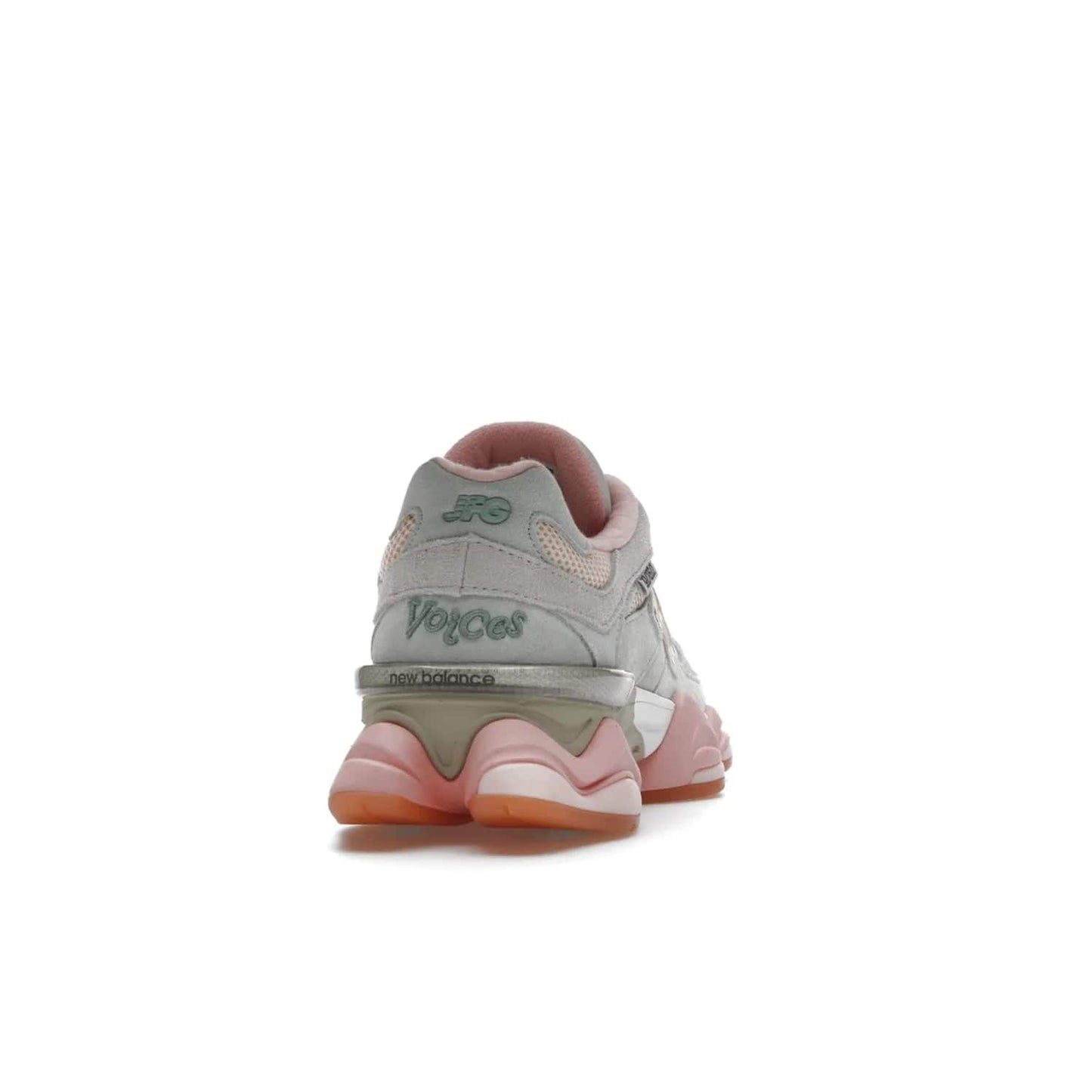 New Balance 9060 Joe Freshgoods Inside Voices Baby Shower Blue - Image 29 - Only at www.BallersClubKickz.com - The New Balance 9060 Joe Freshgoods Inside Voices Baby Shower Blue features pale yellow mesh, Baby Shower Blue suede, and gold New Balance logos plus unique "Inside Voices" embroidery. Pink accents bring life to this special edition sneaker. Perfect for head-turning style!