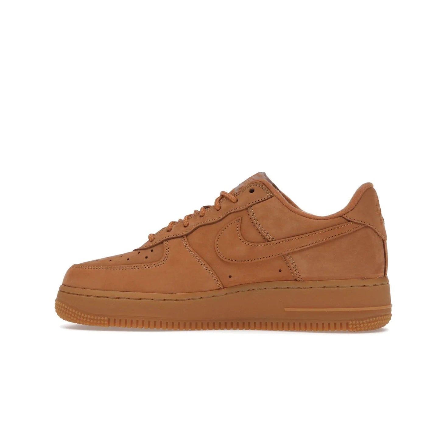 Nike Air Force 1 Low SP Supreme Wheat - Image 20 - Only at www.BallersClubKickz.com - A luxe Flax Durabuck upper and Supreme Box Logo insignias on the lateral heels make the Nike Air Force 1 Low SP Supreme Wheat a stylish lifestyle shoe. Matching Flax Air sole adds a classic touch to this collaboration between Nike and Supreme. Make a statement with this edition of the classic Air Force 1 Low.