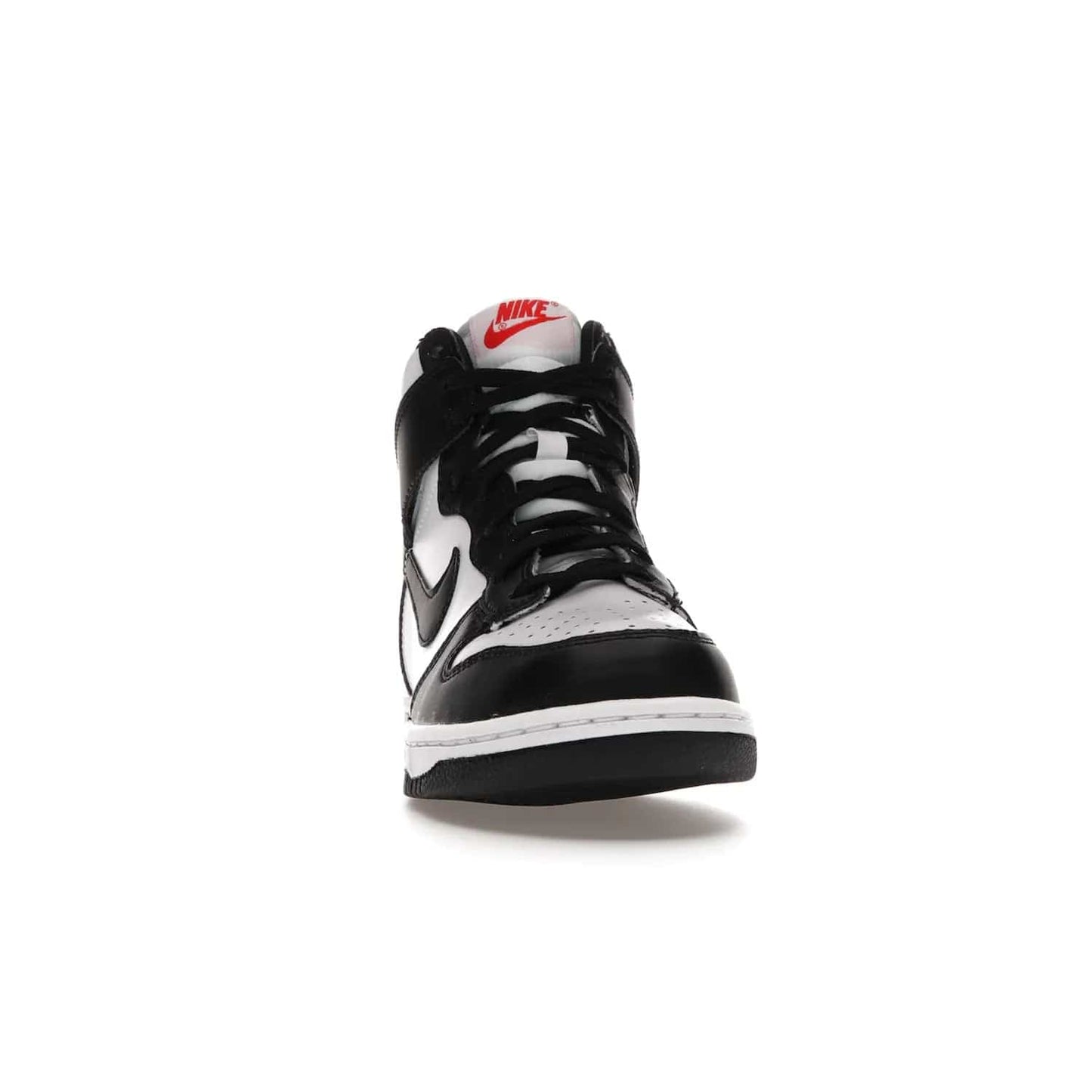 Nike Dunk High Panda (2021) (GS) - Image 9 - Only at www.BallersClubKickz.com - Discover the statement-making Nike Dunk High Panda GS 2021 combining white, black and university red. Crafted with full-grain leather, featuring classic Nike Air Swoosh logo. Available 28/5/2021 at a retail price of $90.
