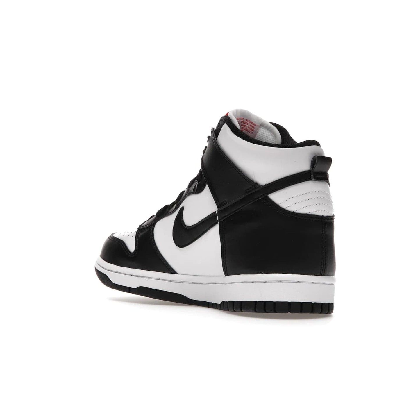 Nike Dunk High Panda (2021) (GS) - Image 24 - Only at www.BallersClubKickz.com - Discover the statement-making Nike Dunk High Panda GS 2021 combining white, black and university red. Crafted with full-grain leather, featuring classic Nike Air Swoosh logo. Available 28/5/2021 at a retail price of $90.