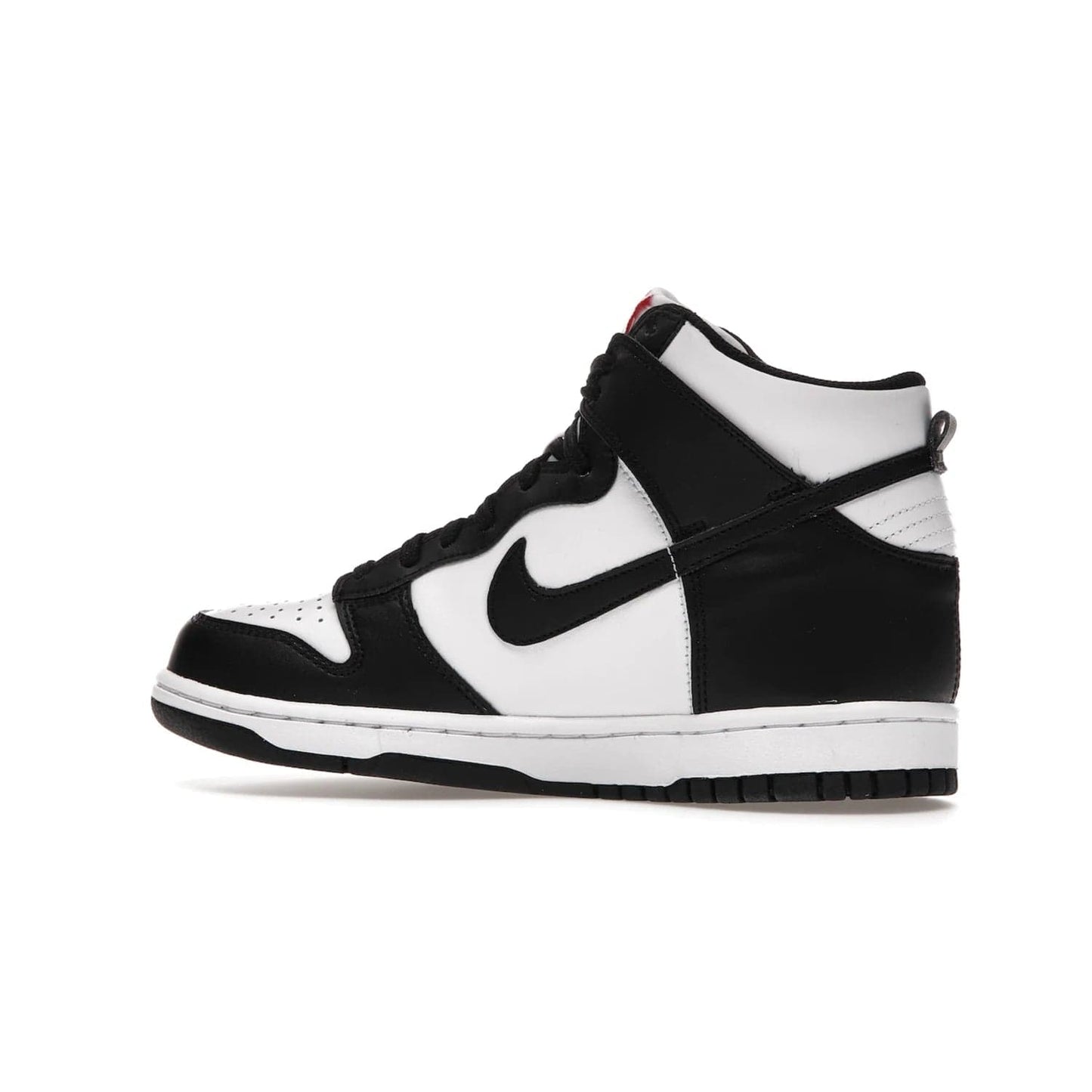 Nike Dunk High Panda (2021) (GS) - Image 21 - Only at www.BallersClubKickz.com - Discover the statement-making Nike Dunk High Panda GS 2021 combining white, black and university red. Crafted with full-grain leather, featuring classic Nike Air Swoosh logo. Available 28/5/2021 at a retail price of $90.