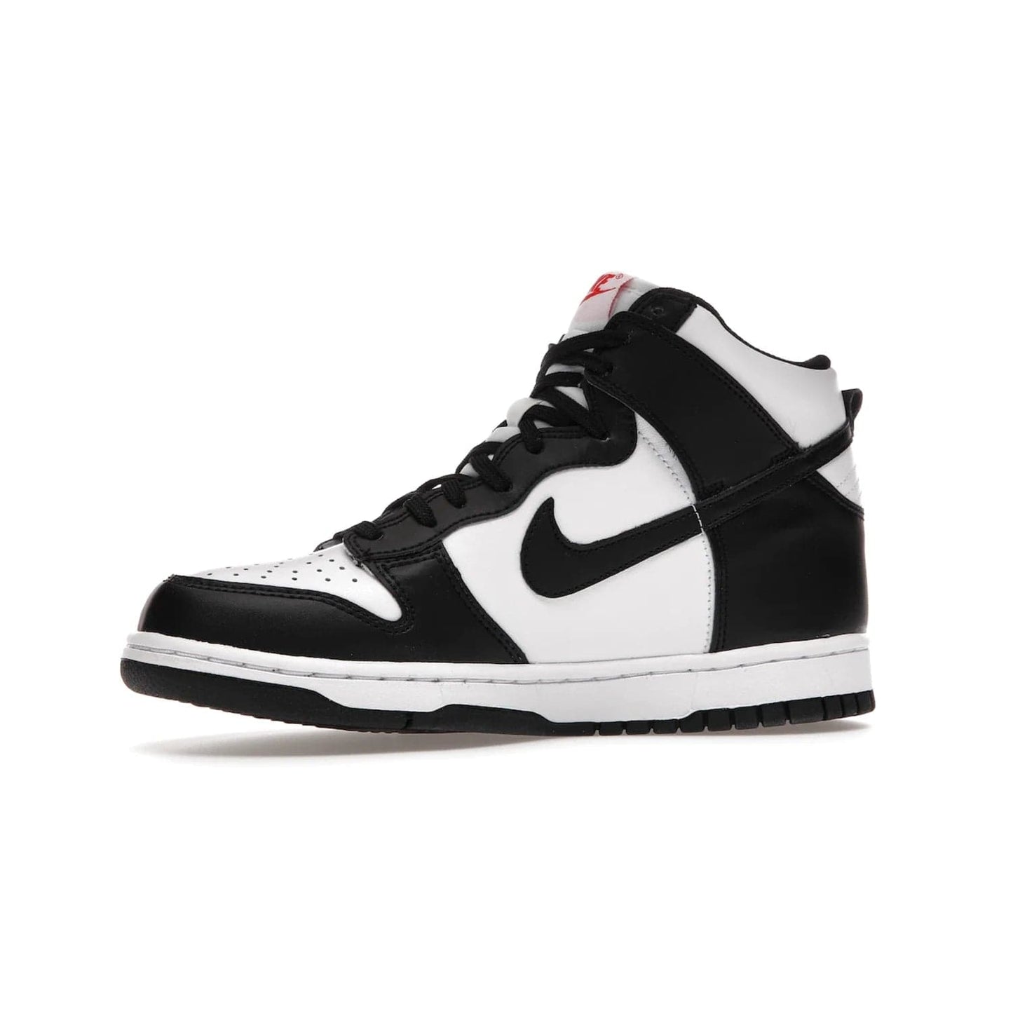 Nike Dunk High Panda (2021) (GS) - Image 17 - Only at www.BallersClubKickz.com - Discover the statement-making Nike Dunk High Panda GS 2021 combining white, black and university red. Crafted with full-grain leather, featuring classic Nike Air Swoosh logo. Available 28/5/2021 at a retail price of $90.