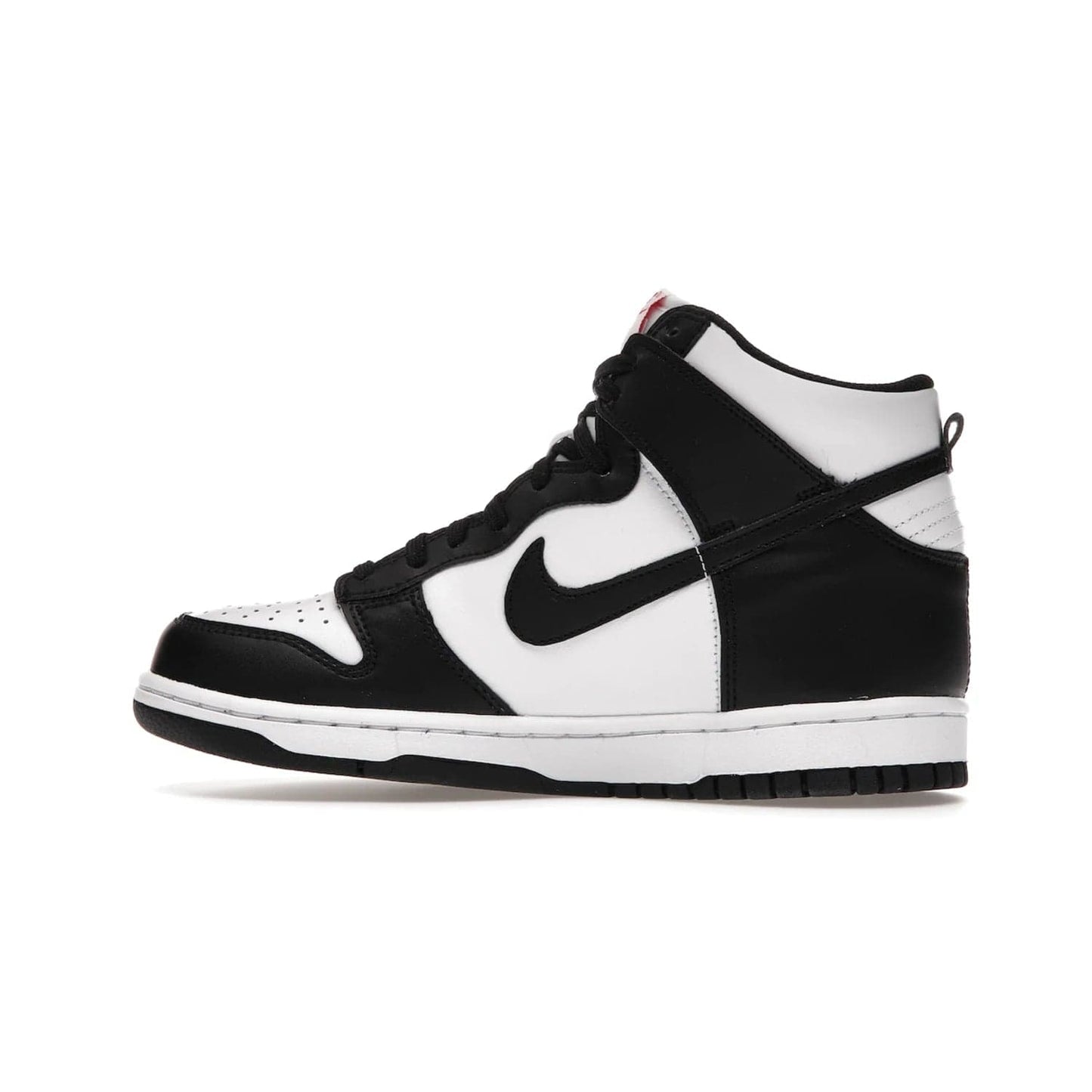 Nike Dunk High Panda (2021) (GS) - Image 20 - Only at www.BallersClubKickz.com - Discover the statement-making Nike Dunk High Panda GS 2021 combining white, black and university red. Crafted with full-grain leather, featuring classic Nike Air Swoosh logo. Available 28/5/2021 at a retail price of $90.