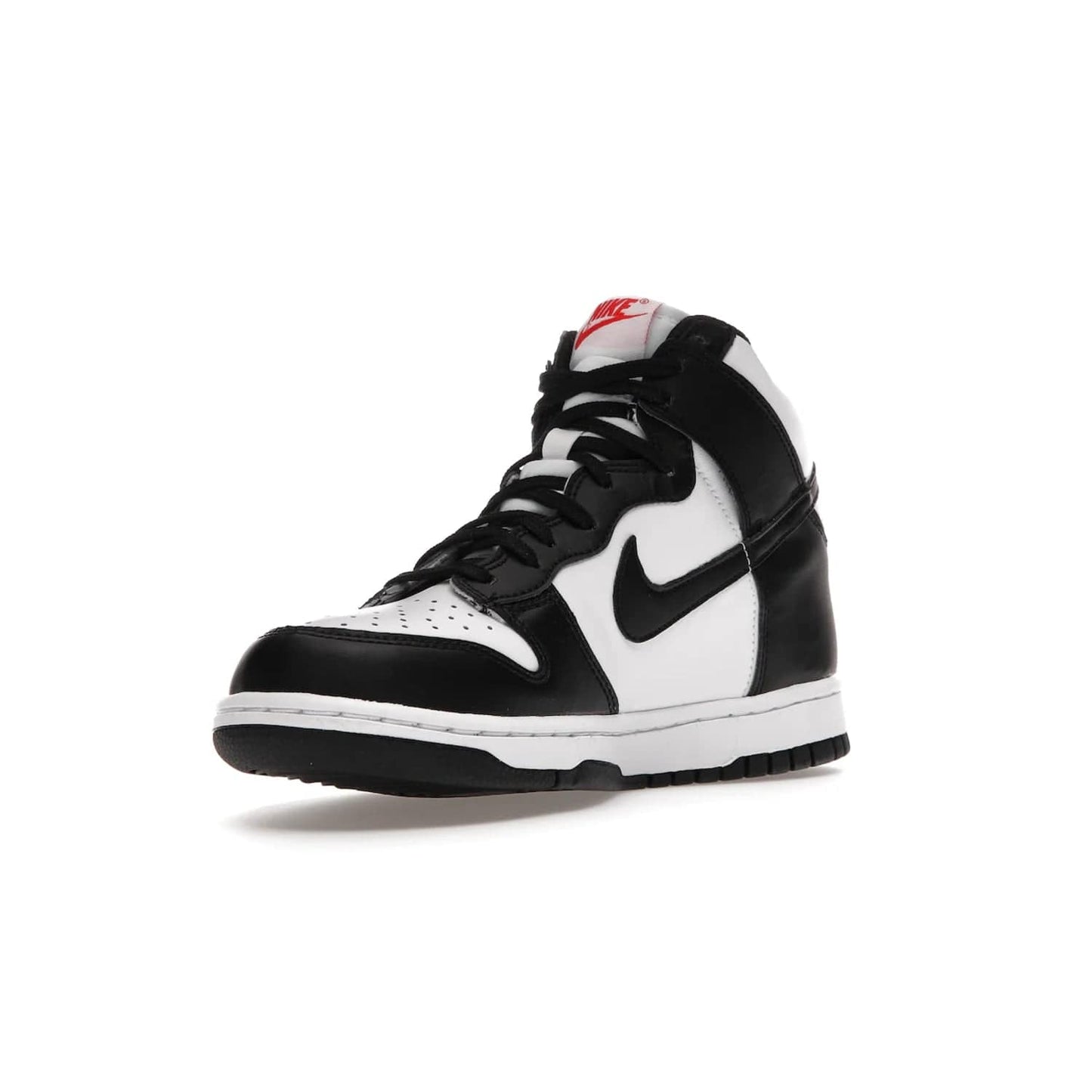 Nike Dunk High Panda (2021) (GS) - Image 14 - Only at www.BallersClubKickz.com - Discover the statement-making Nike Dunk High Panda GS 2021 combining white, black and university red. Crafted with full-grain leather, featuring classic Nike Air Swoosh logo. Available 28/5/2021 at a retail price of $90.