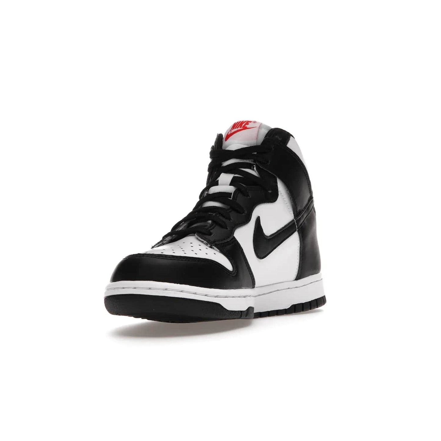 Nike Dunk High Panda (2021) (GS) - Image 13 - Only at www.BallersClubKickz.com - Discover the statement-making Nike Dunk High Panda GS 2021 combining white, black and university red. Crafted with full-grain leather, featuring classic Nike Air Swoosh logo. Available 28/5/2021 at a retail price of $90.