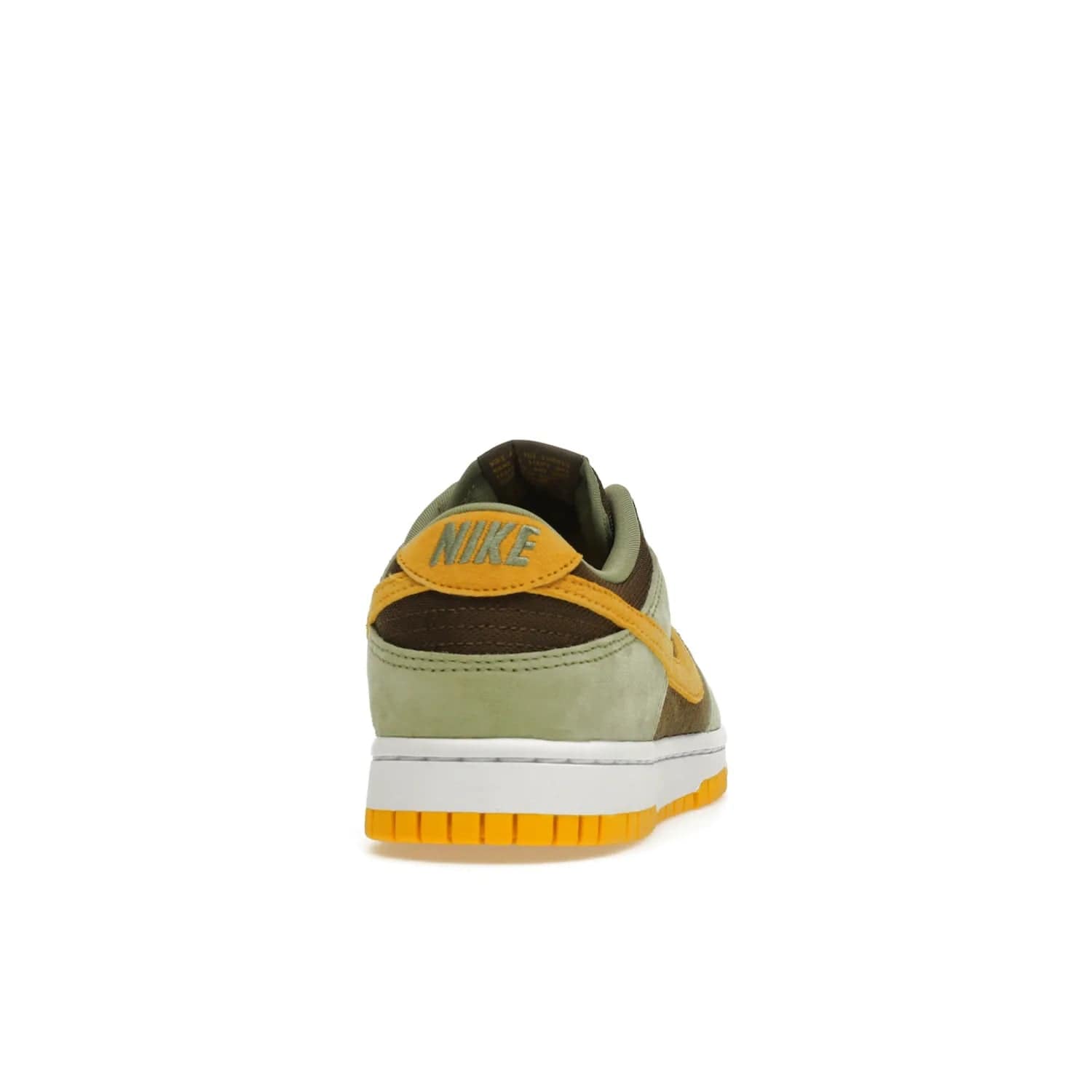 Nike Dunk Low Dusty Olive (2021/2023) - Image 29 - Only at www.BallersClubKickz.com - Nike Dunk Low Dusty Olive brings premium materials and timeless sneaker design to the streets. Pro Gold suede, brown canvas, and Dusty Olive suede upper complete the classic look with a white midsole and Pro Gold outsole. Get the perfect balance of style and comfort with the Nike Dunk Low Dusty Olive.
