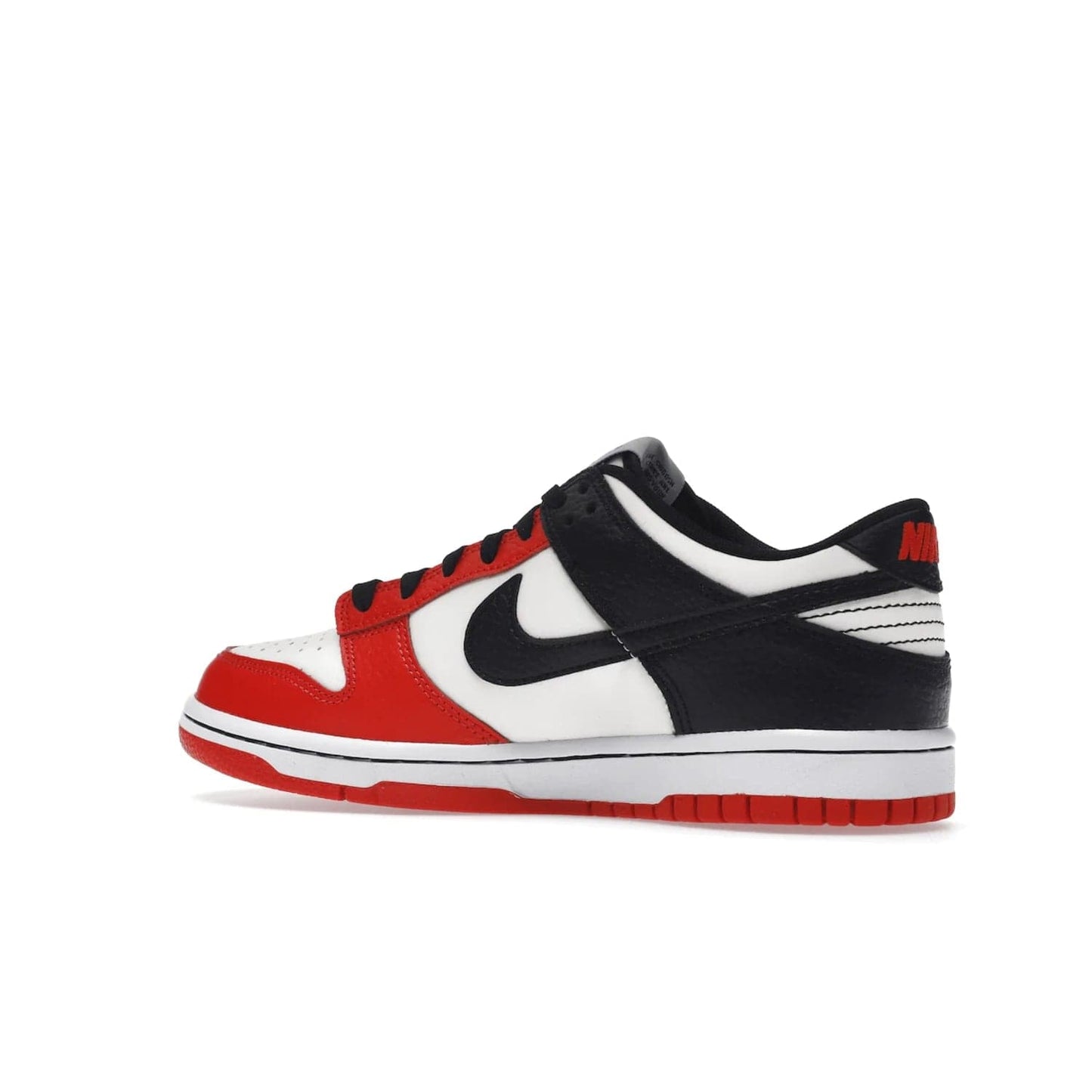 Nike Dunk Low EMB NBA 75th Anniversary Chicago (GS) - Image 22 - Only at www.BallersClubKickz.com - Show your NBAs spirit and get a pair of the Nike Dunk Low EMB NBA 75th Anniversary Chicago GS. Featuring velvety leather and diamond-etched lace dubraes, these shoes are sure to make a statement. Released in October 2021.