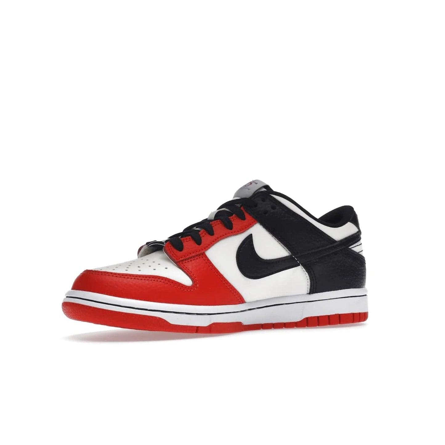 Nike Dunk Low EMB NBA 75th Anniversary Chicago (GS) - Image 16 - Only at www.BallersClubKickz.com - Show your NBAs spirit and get a pair of the Nike Dunk Low EMB NBA 75th Anniversary Chicago GS. Featuring velvety leather and diamond-etched lace dubraes, these shoes are sure to make a statement. Released in October 2021.
