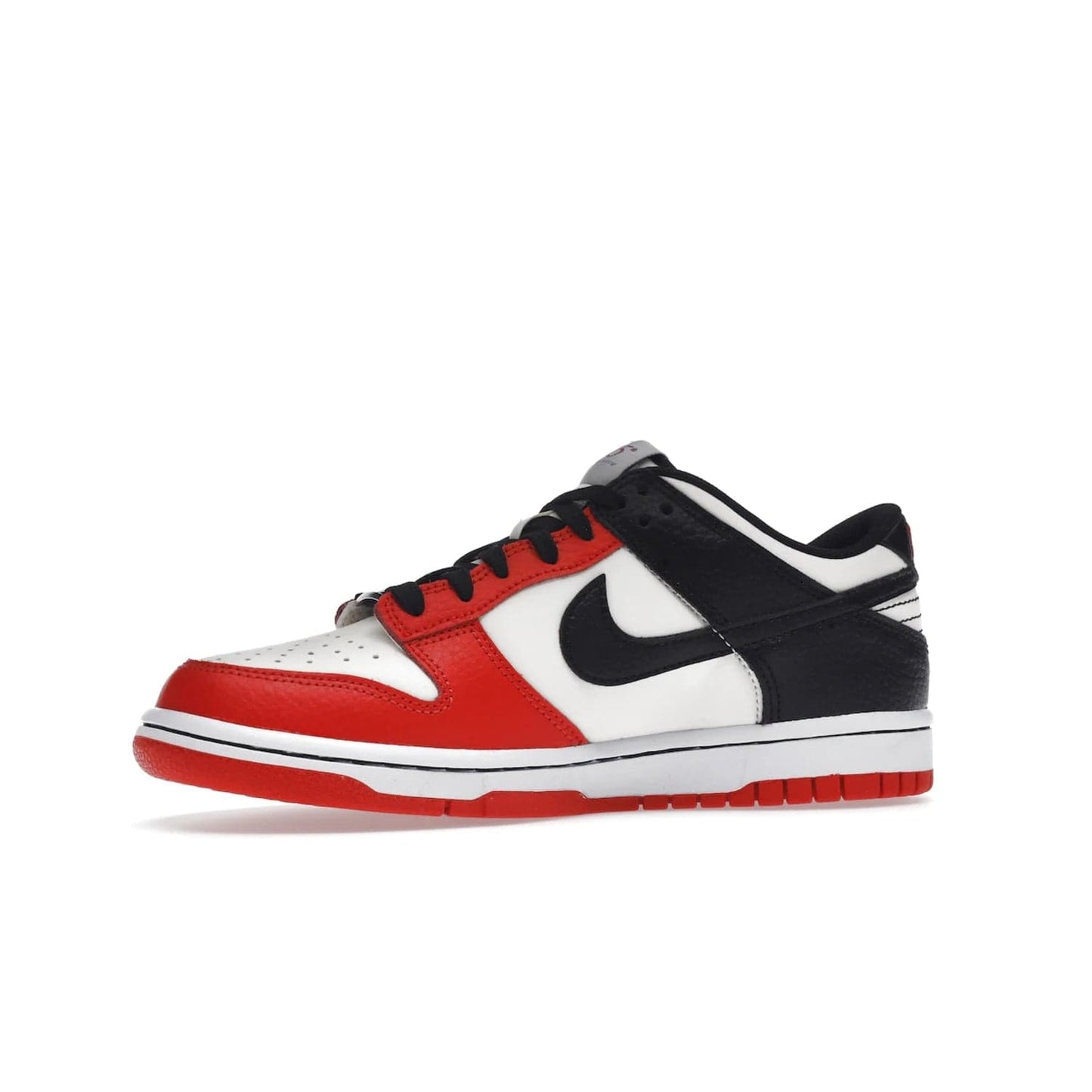 Nike Dunk Low EMB NBA 75th Anniversary Chicago (GS) - Image 17 - Only at www.BallersClubKickz.com - Show your NBAs spirit and get a pair of the Nike Dunk Low EMB NBA 75th Anniversary Chicago GS. Featuring velvety leather and diamond-etched lace dubraes, these shoes are sure to make a statement. Released in October 2021.