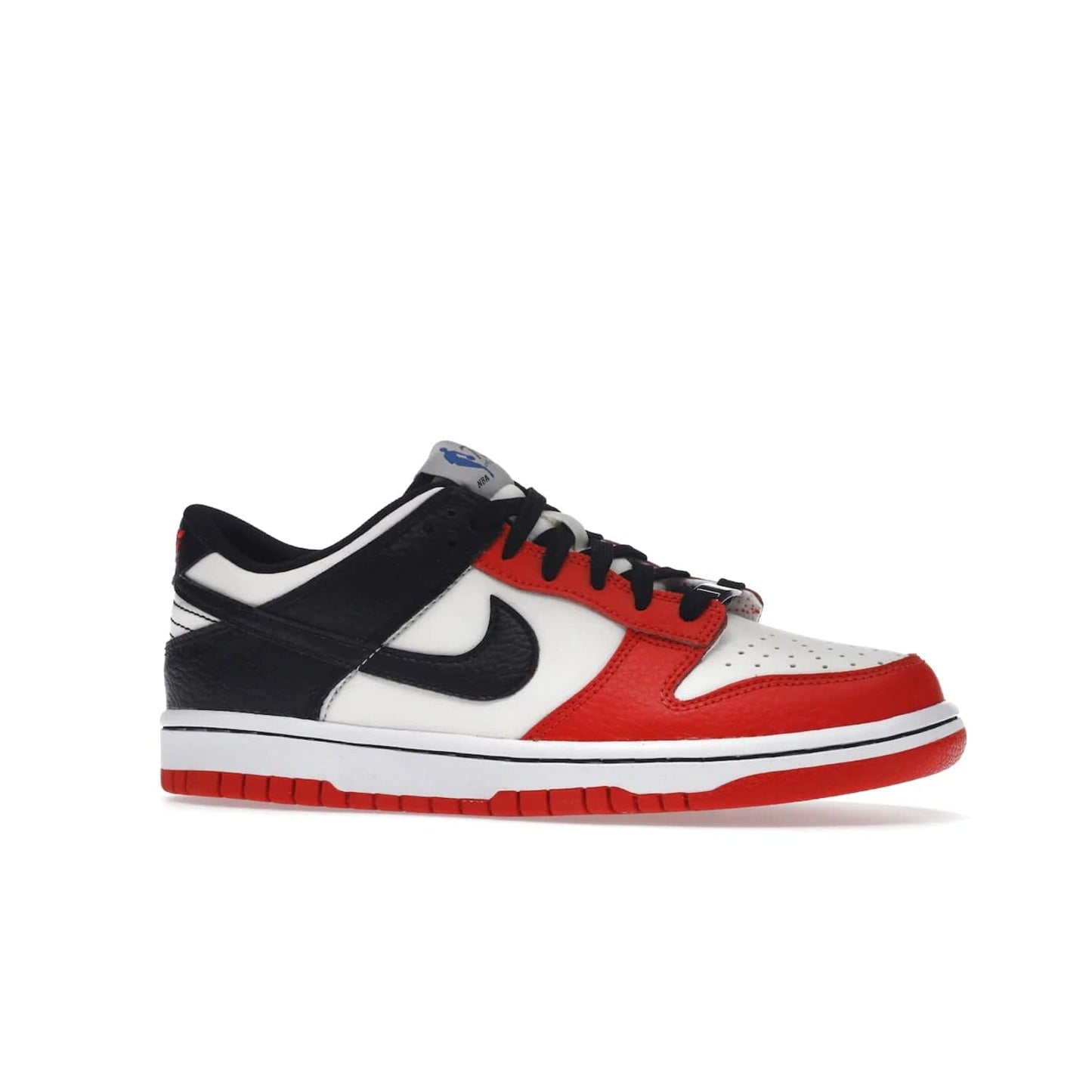 Nike Dunk Low EMB NBA 75th Anniversary Chicago (GS) - Image 3 - Only at www.BallersClubKickz.com - Show your NBAs spirit and get a pair of the Nike Dunk Low EMB NBA 75th Anniversary Chicago GS. Featuring velvety leather and diamond-etched lace dubraes, these shoes are sure to make a statement. Released in October 2021.