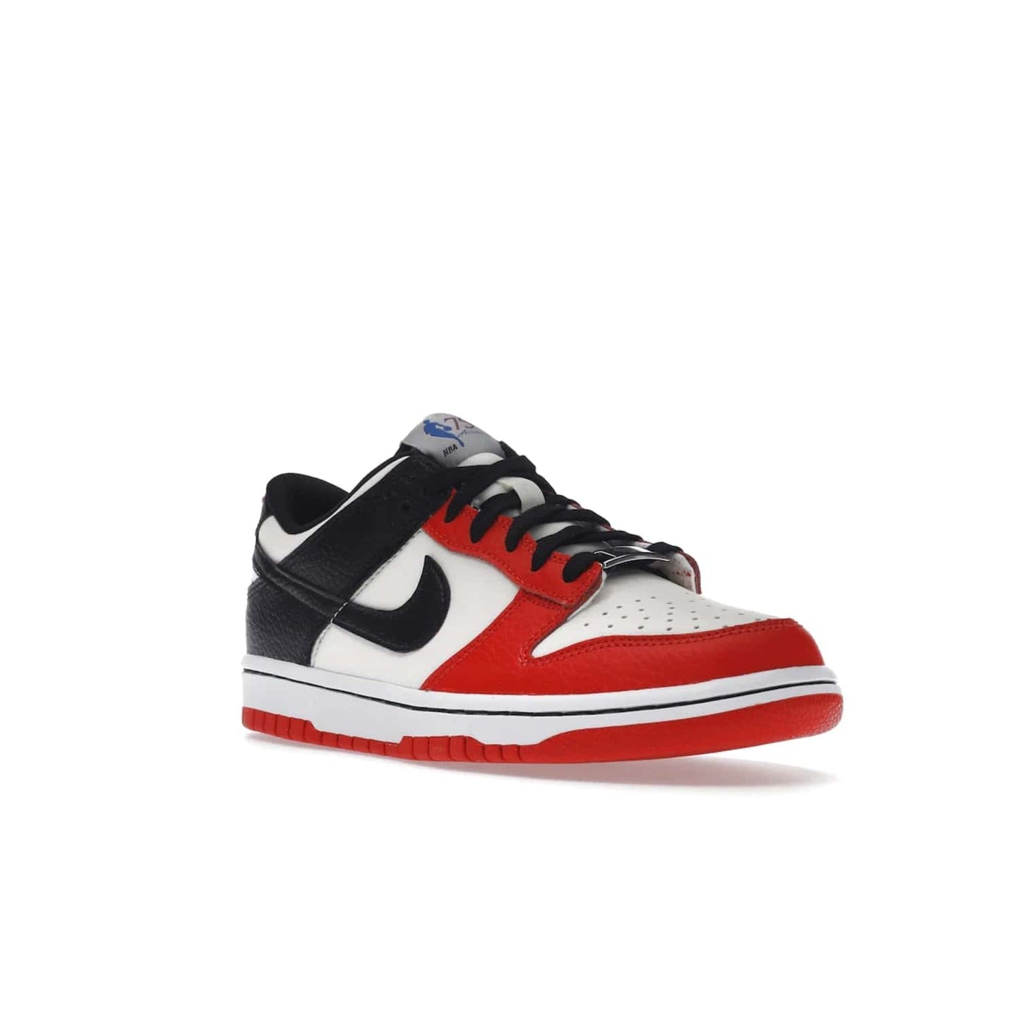 Nike Dunk Low EMB NBA 75th Anniversary Chicago (GS) - Image 6 - Only at www.BallersClubKickz.com - Show your NBAs spirit and get a pair of the Nike Dunk Low EMB NBA 75th Anniversary Chicago GS. Featuring velvety leather and diamond-etched lace dubraes, these shoes are sure to make a statement. Released in October 2021.