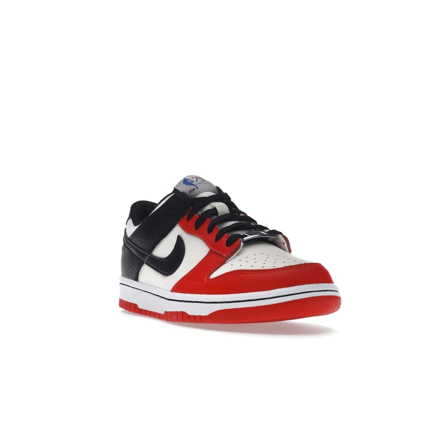 Nike Dunk Low EMB NBA 75th Anniversary Chicago (GS) - Image 7 - Only at www.BallersClubKickz.com - Show your NBAs spirit and get a pair of the Nike Dunk Low EMB NBA 75th Anniversary Chicago GS. Featuring velvety leather and diamond-etched lace dubraes, these shoes are sure to make a statement. Released in October 2021.