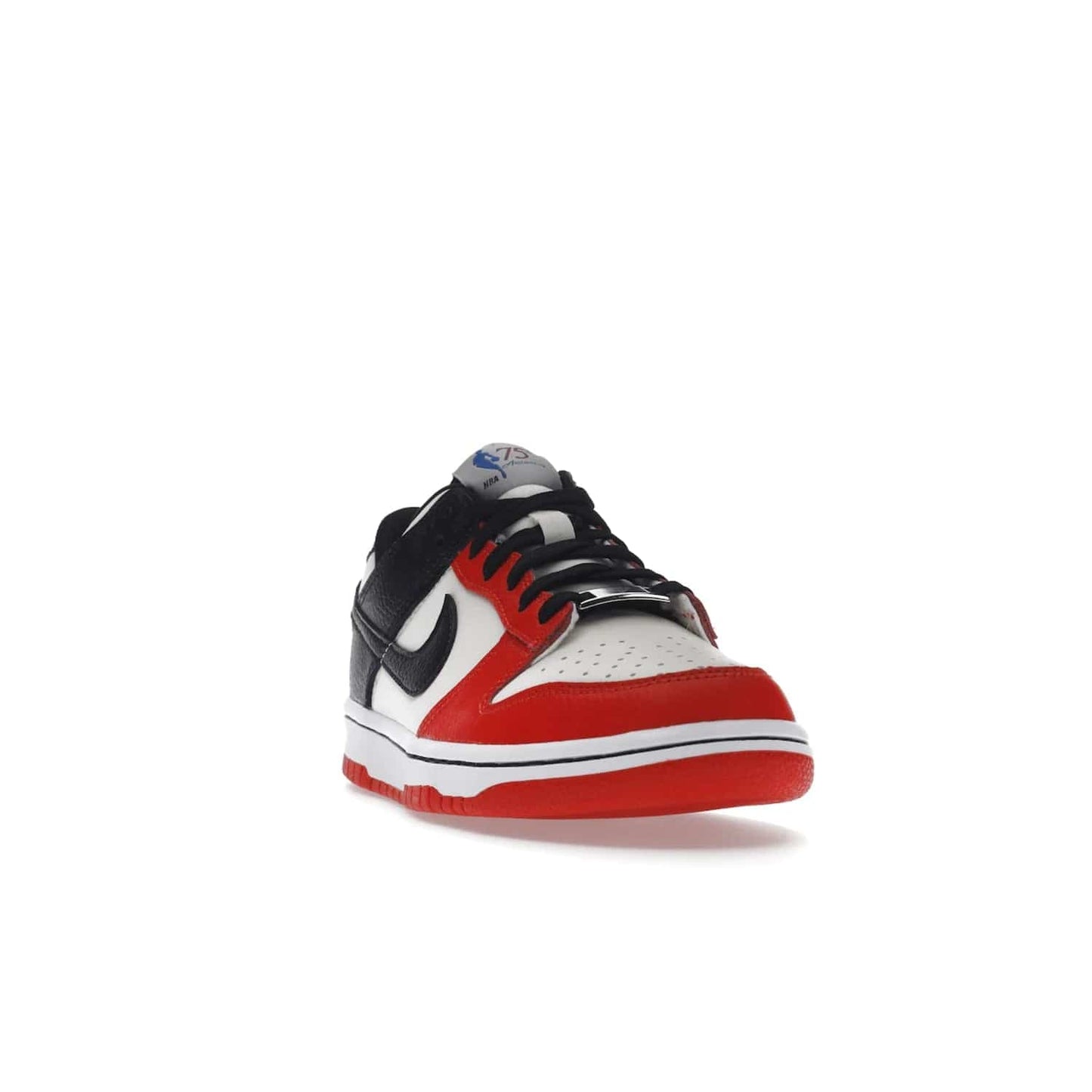 Nike Dunk Low EMB NBA 75th Anniversary Chicago (GS) - Image 8 - Only at www.BallersClubKickz.com - Show your NBAs spirit and get a pair of the Nike Dunk Low EMB NBA 75th Anniversary Chicago GS. Featuring velvety leather and diamond-etched lace dubraes, these shoes are sure to make a statement. Released in October 2021.
