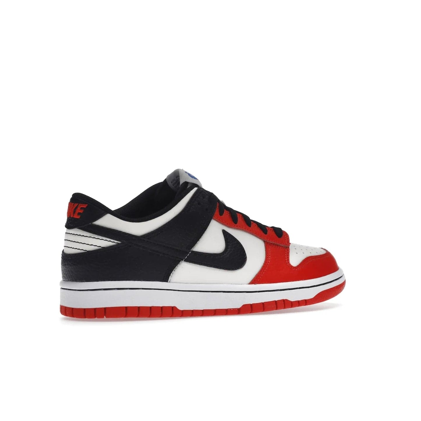 Nike Dunk Low EMB NBA 75th Anniversary Chicago (GS) - Image 34 - Only at www.BallersClubKickz.com - Show your NBAs spirit and get a pair of the Nike Dunk Low EMB NBA 75th Anniversary Chicago GS. Featuring velvety leather and diamond-etched lace dubraes, these shoes are sure to make a statement. Released in October 2021.
