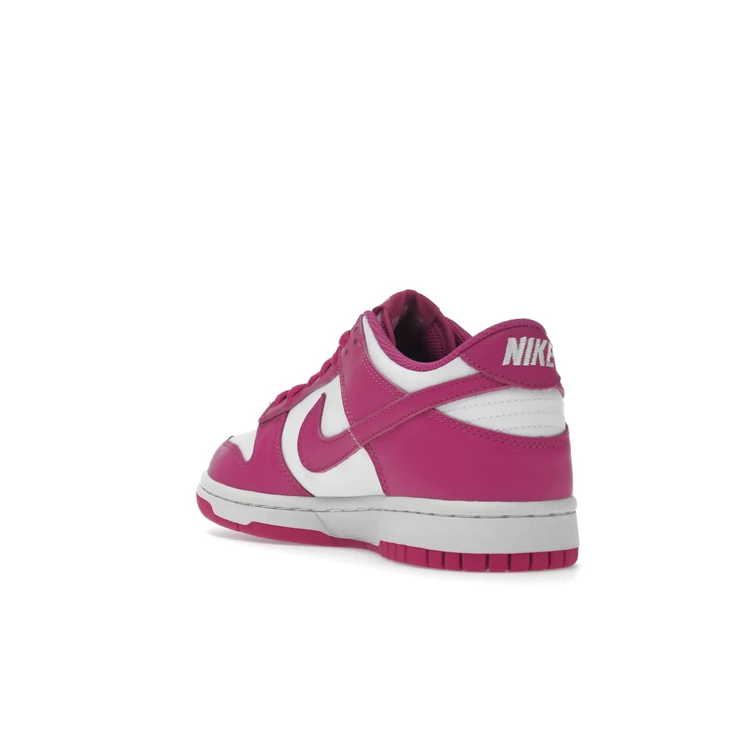 Nike Dunk Low Active Fuchsia (GS) - Image 25 - Only at www.BallersClubKickz.com - The Nike Dunk Low Active Fuchsia (GS) features a classic Dunk Low silhouette and vibrant fuchsia accents. Perfect for kids who love style. Available March 1st 2023.