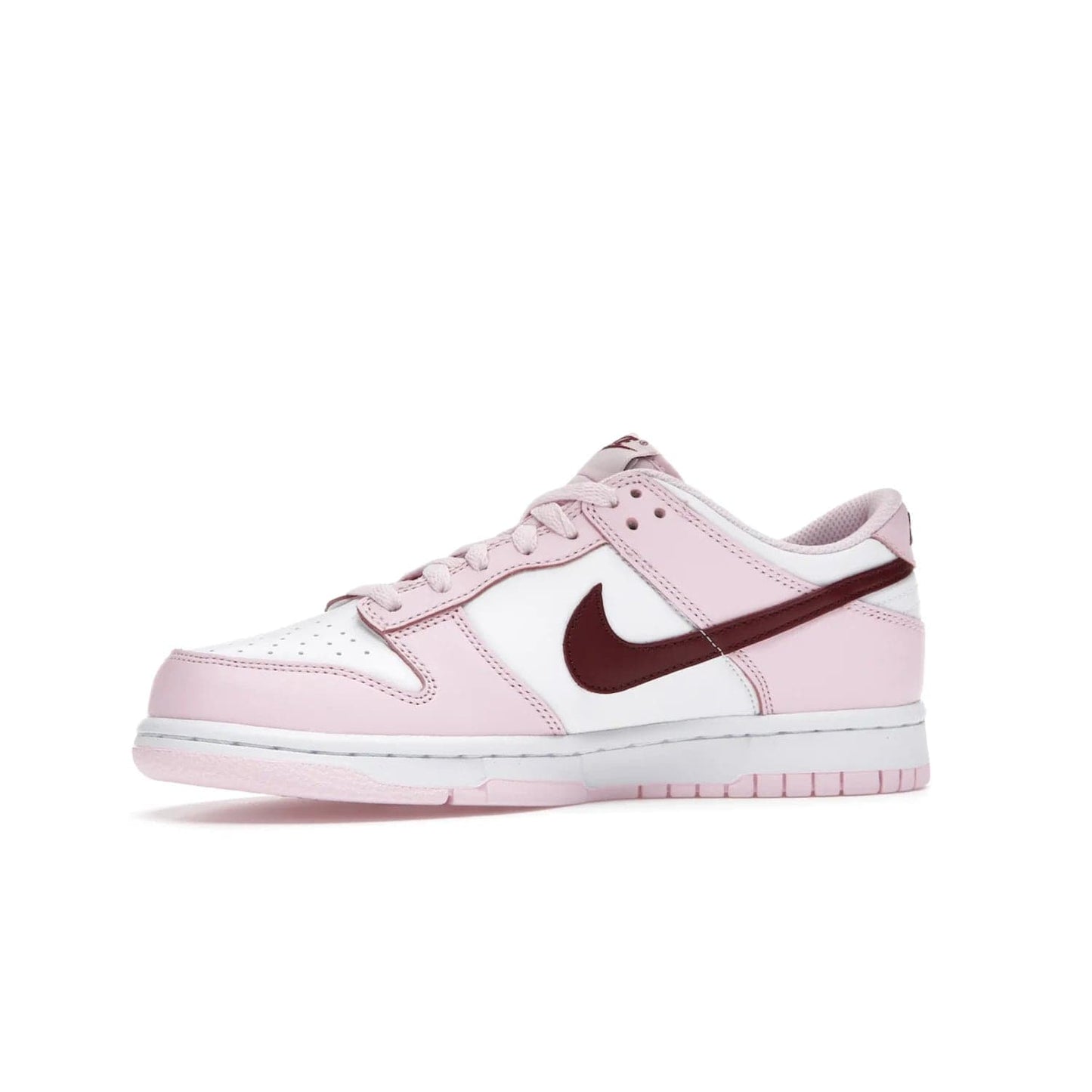 Nike Dunk Low Pink Foam Red White (GS) - Image 17 - Only at www.BallersClubKickz.com - #
Introducing the daring and stylish Nike Dunk Low Pink Foam Red White (GS) sneaker for grade schoolers. White leather with pink overlays and Dark Beetroot accents, classic Nike Dunk midsole and pink outsole. Released August 2021 for $85.