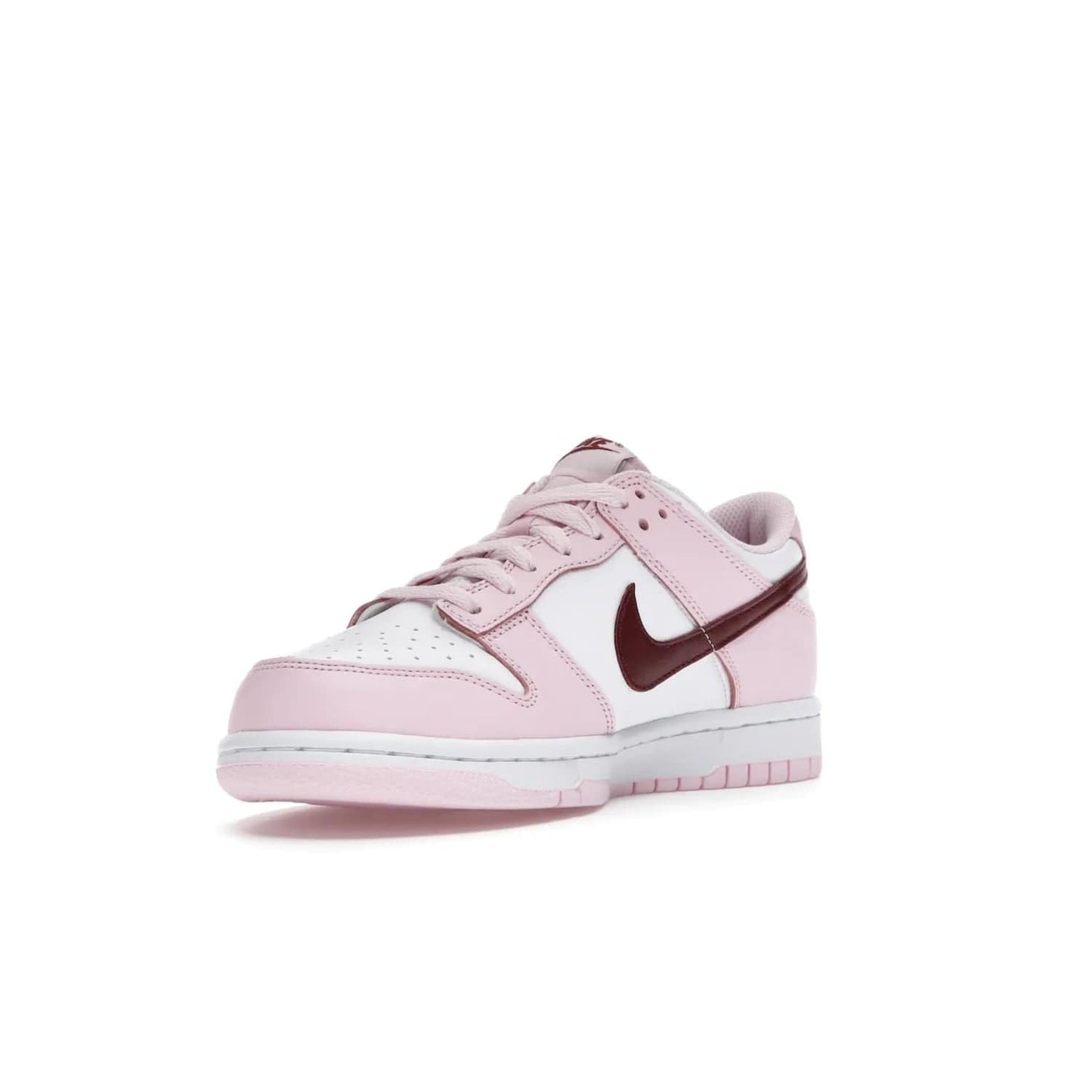Nike Dunk Low Pink Foam Red White (GS) - Image 14 - Only at www.BallersClubKickz.com - #
Introducing the daring and stylish Nike Dunk Low Pink Foam Red White (GS) sneaker for grade schoolers. White leather with pink overlays and Dark Beetroot accents, classic Nike Dunk midsole and pink outsole. Released August 2021 for $85.