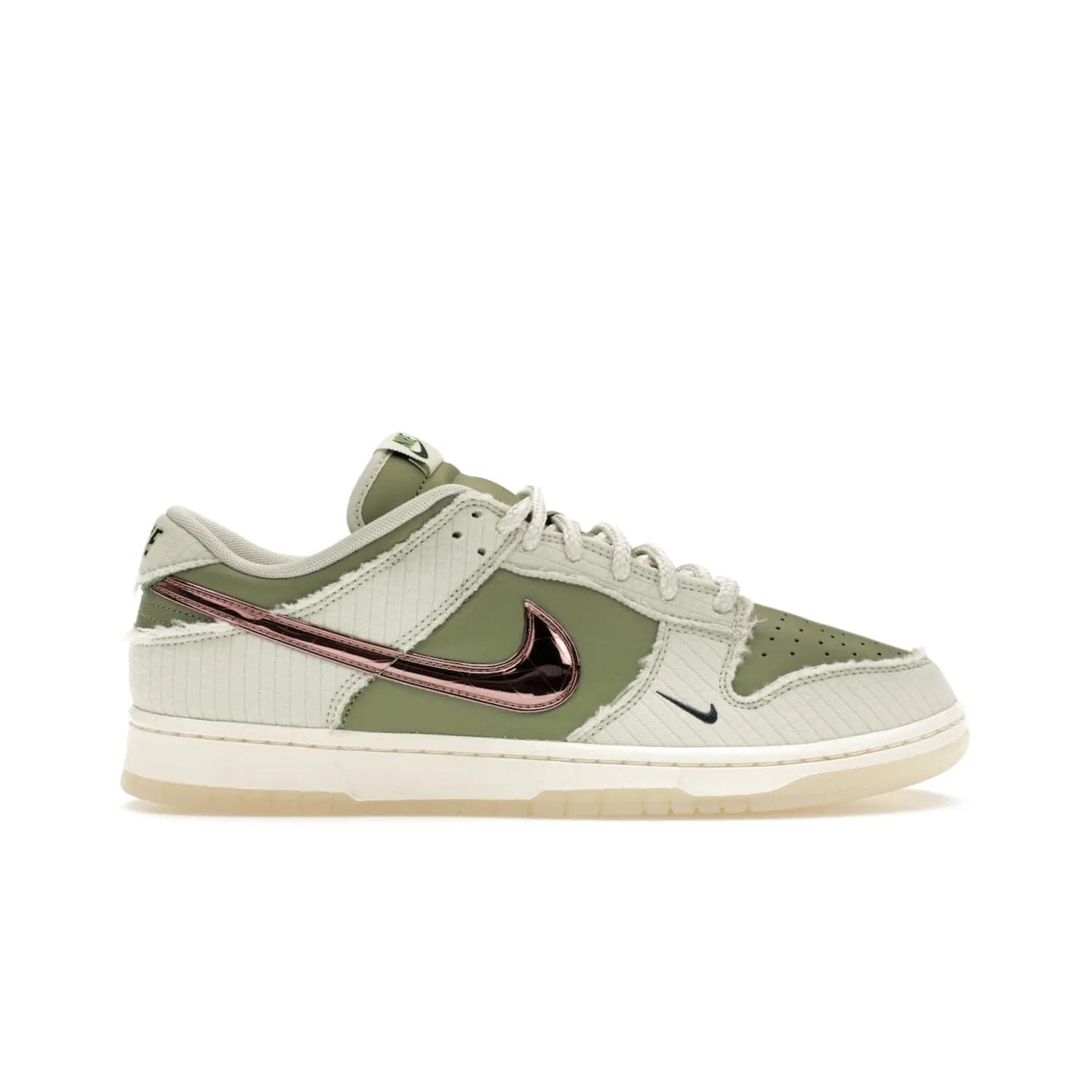 Nike Dunk Low Retro PRM Kyler Murray Be 1 of One - Image 1 - Only at www.BallersClubKickz.com - Introducing the Nike Dunk Low Retro PRM Kyler Murray "Be 1 of One"! A Sea Glass upper with Sail and Oil Green accents, finished with Rose Gold accents. Drop date: November 10th.