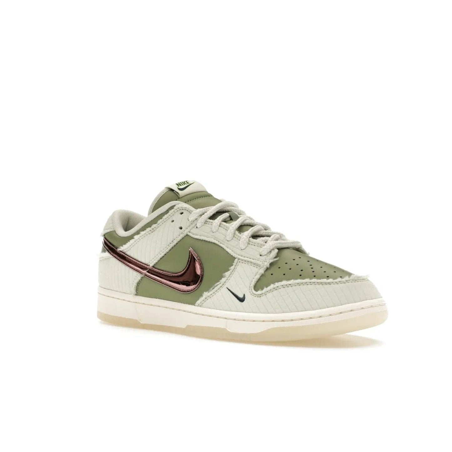 Nike Dunk Low Retro PRM Kyler Murray Be 1 of One - Image 5 - Only at www.BallersClubKickz.com - Introducing the Nike Dunk Low Retro PRM Kyler Murray "Be 1 of One"! A Sea Glass upper with Sail and Oil Green accents, finished with Rose Gold accents. Drop date: November 10th.