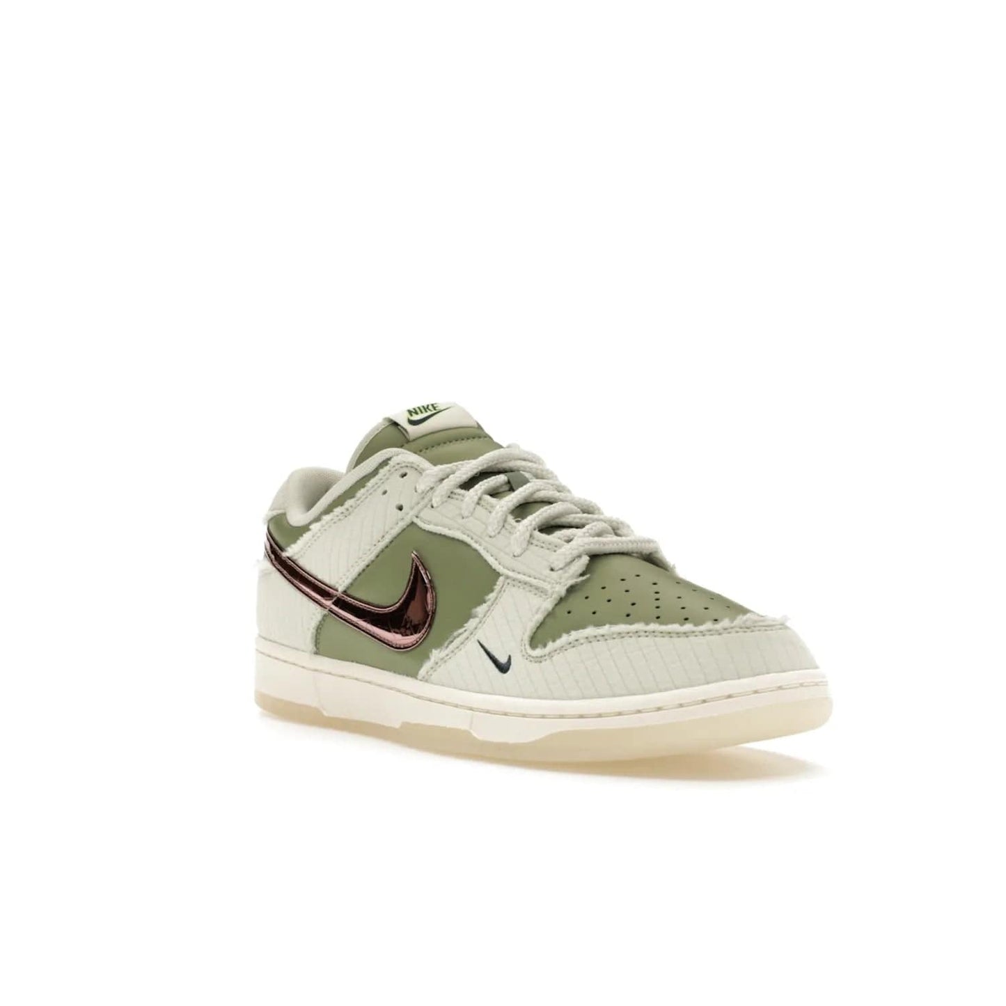 Nike Dunk Low Retro PRM Kyler Murray Be 1 of One - Image 6 - Only at www.BallersClubKickz.com - Introducing the Nike Dunk Low Retro PRM Kyler Murray "Be 1 of One"! A Sea Glass upper with Sail and Oil Green accents, finished with Rose Gold accents. Drop date: November 10th.