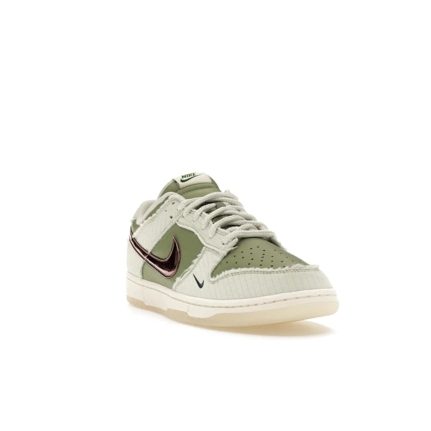 Nike Dunk Low Retro PRM Kyler Murray Be 1 of One - Image 7 - Only at www.BallersClubKickz.com - Introducing the Nike Dunk Low Retro PRM Kyler Murray "Be 1 of One"! A Sea Glass upper with Sail and Oil Green accents, finished with Rose Gold accents. Drop date: November 10th.