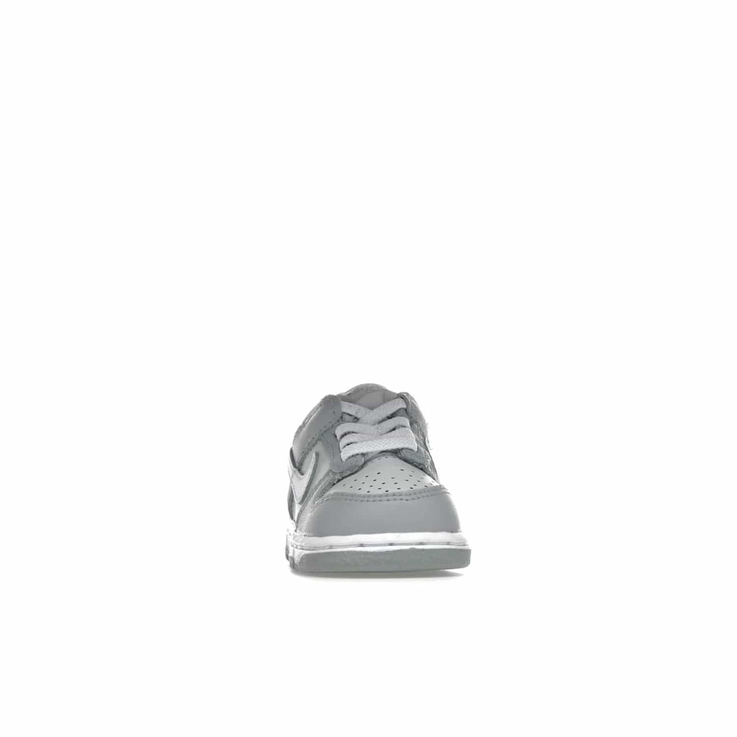 Nike Dunk Low Two-Toned Grey (TD) - Image 9 - Only at www.BallersClubKickz.com - Clean and sharp Nike Dunk Low Two-Toned Grey (TD) release on March 1, 2022. Pure Platinum and White-Wolf Grey design with extra-cushioned midsole for optimal comfort and style.