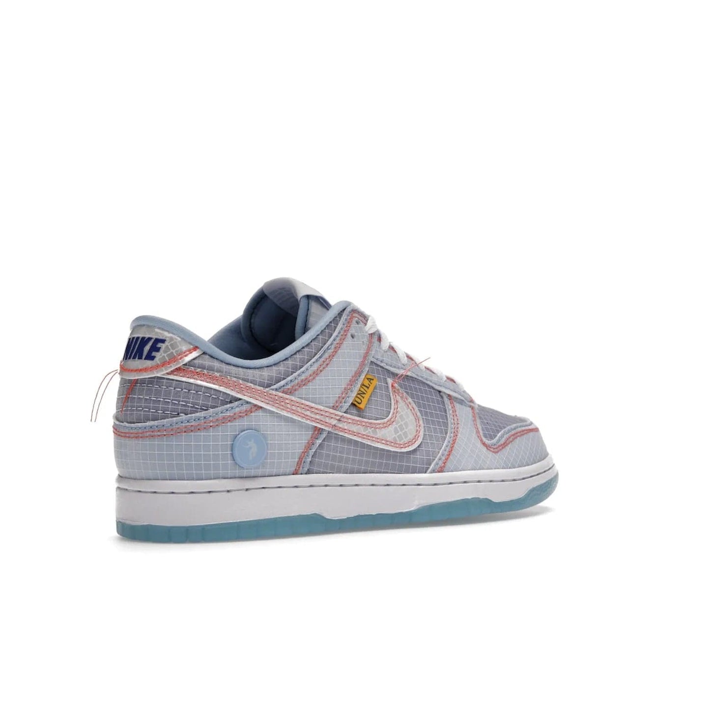 Nike Dunk Low Union Passport Pack Argon - Image 33 - Only at www.BallersClubKickz.com - The Nike Dunk Low Union LA Passport Pack Argon commemorates Chris Gibbs' pick-ups from Japan in the 2000s. Features tonal blue leather, semi-translucent nylon, iconic Union LA Frontman logo. Perfect for luxury collector's! $150.
