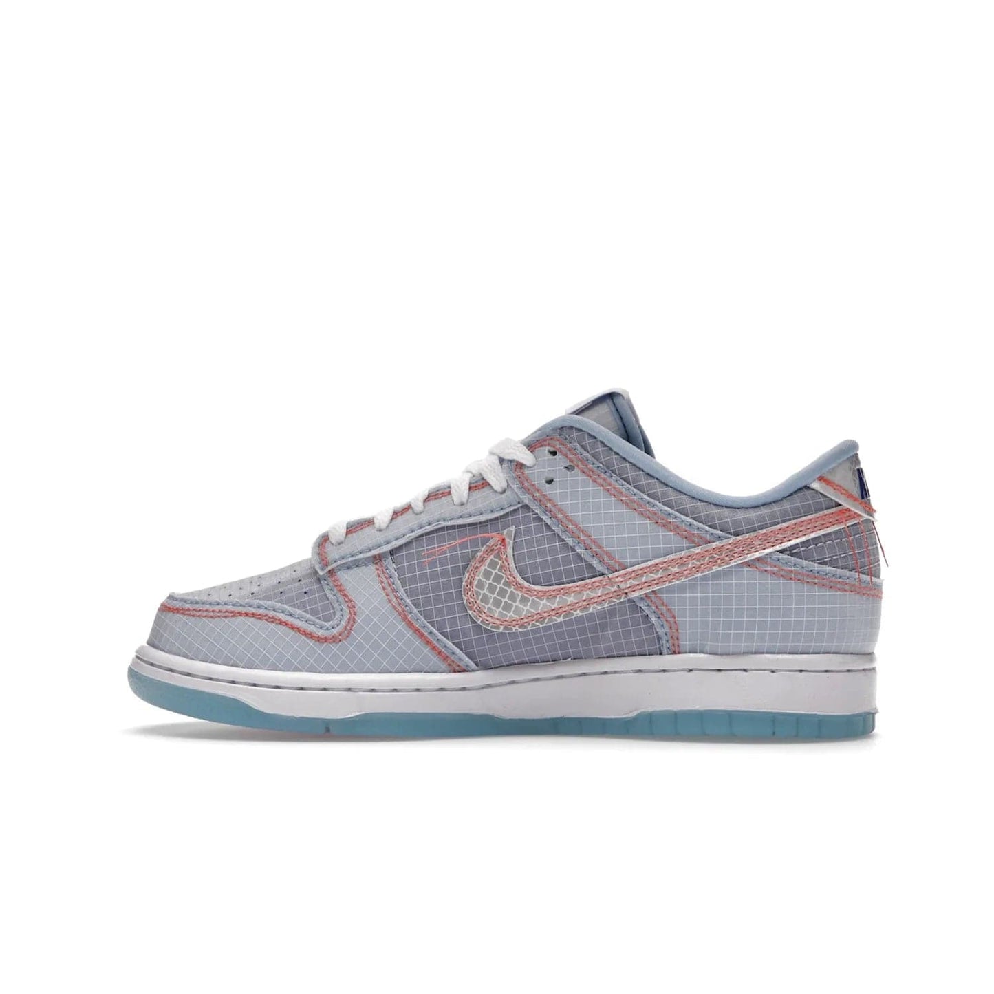 Nike Dunk Low Union Passport Pack Argon - Image 20 - Only at www.BallersClubKickz.com - The Nike Dunk Low Union LA Passport Pack Argon commemorates Chris Gibbs' pick-ups from Japan in the 2000s. Features tonal blue leather, semi-translucent nylon, iconic Union LA Frontman logo. Perfect for luxury collector's! $150.