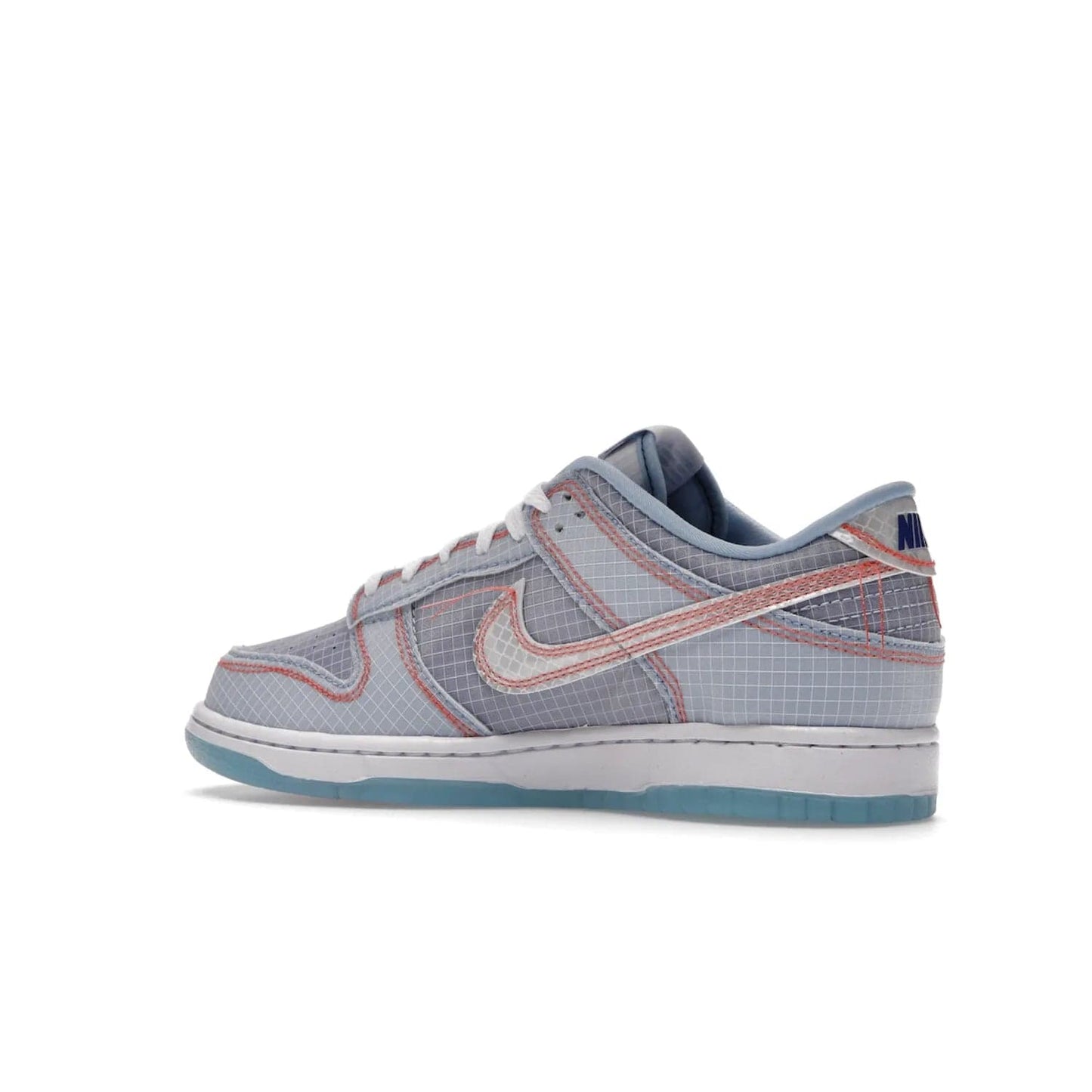 Nike Dunk Low Union Passport Pack Argon - Image 22 - Only at www.BallersClubKickz.com - The Nike Dunk Low Union LA Passport Pack Argon commemorates Chris Gibbs' pick-ups from Japan in the 2000s. Features tonal blue leather, semi-translucent nylon, iconic Union LA Frontman logo. Perfect for luxury collector's! $150.