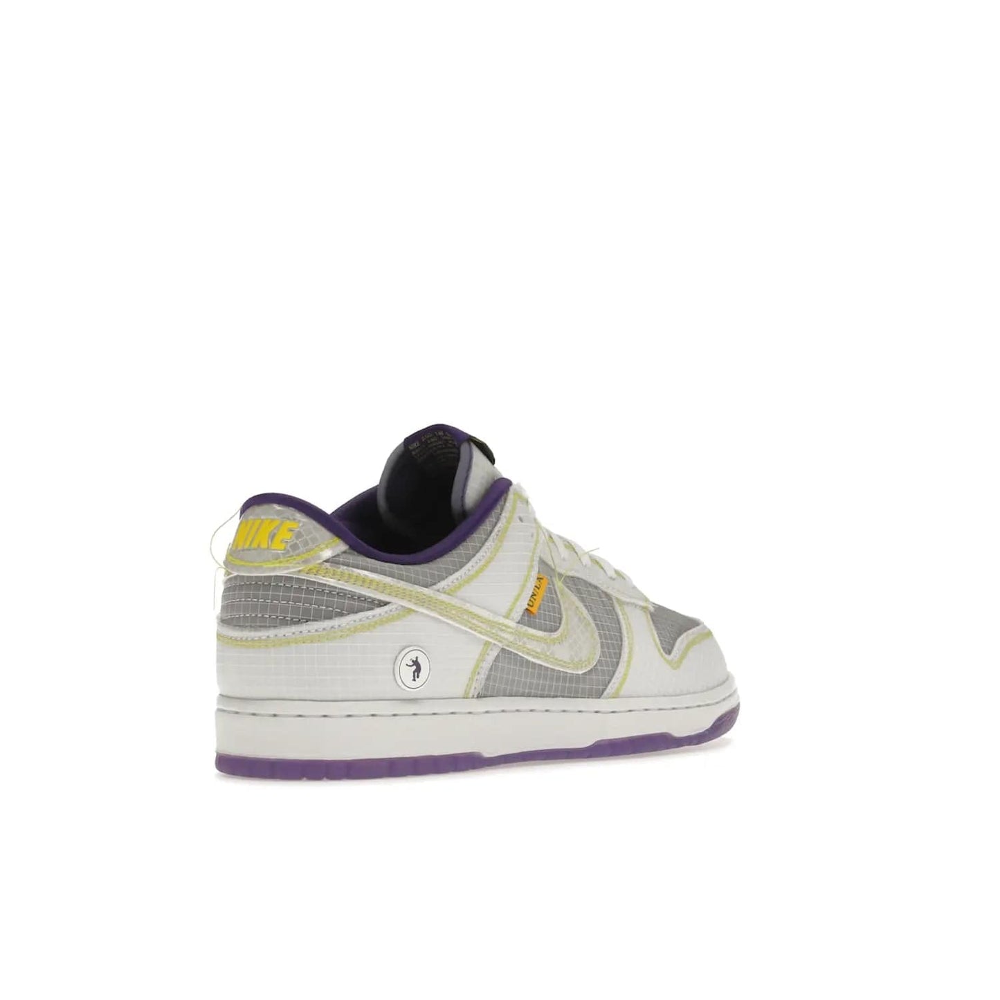Nike Dunk Low Union Passport Pack Court Purple - Image 32 - Only at www.BallersClubKickz.com - Nike Dunk Low Union LA Passport Pack Court Purple features Court Purple and white smooth leather construction and Union LA Frontman logo on the heel. Releasing in April of 2022, this iconic shoe will make a splash in the streetwear world.