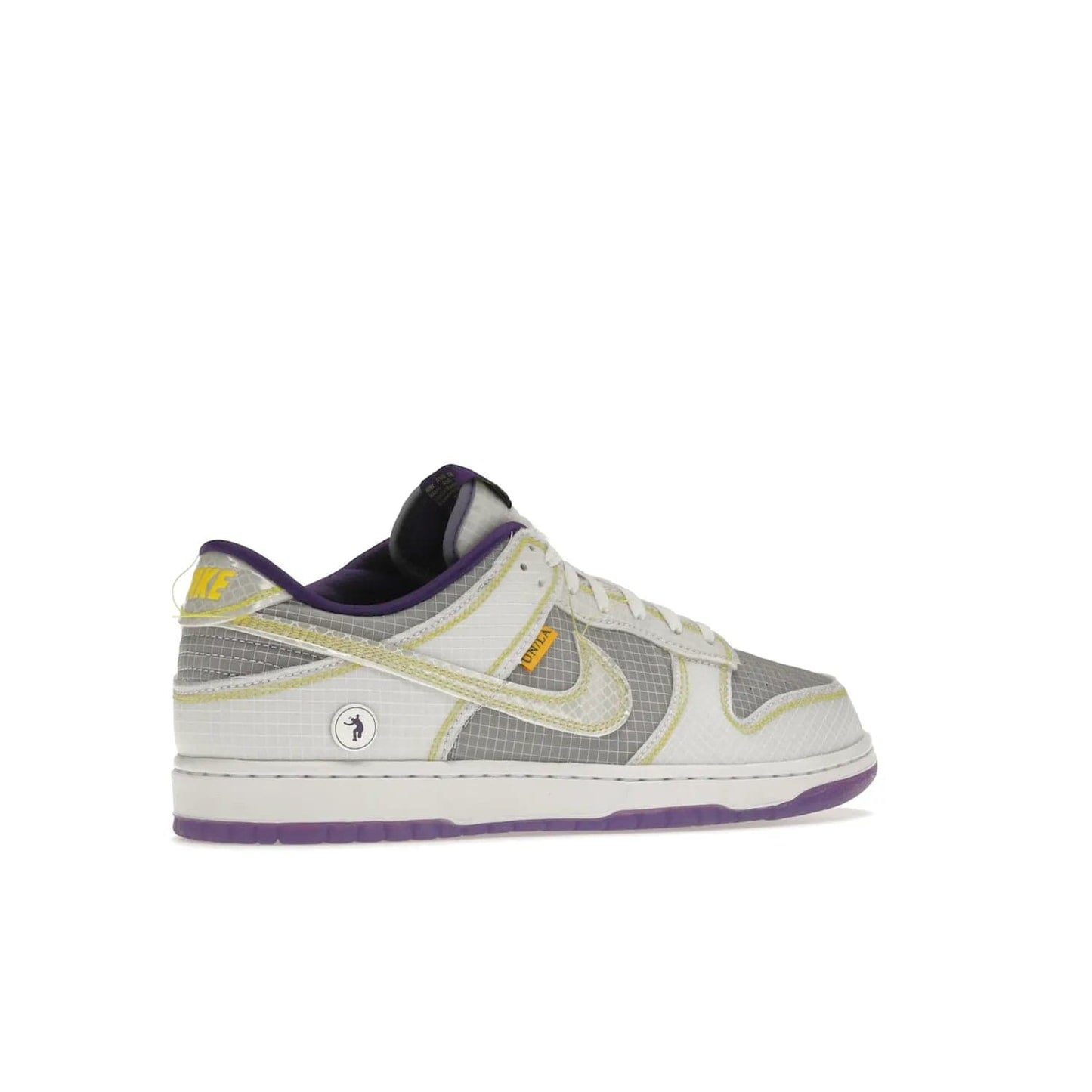 Nike Dunk Low Union Passport Pack Court Purple - Image 34 - Only at www.BallersClubKickz.com - Nike Dunk Low Union LA Passport Pack Court Purple features Court Purple and white smooth leather construction and Union LA Frontman logo on the heel. Releasing in April of 2022, this iconic shoe will make a splash in the streetwear world.