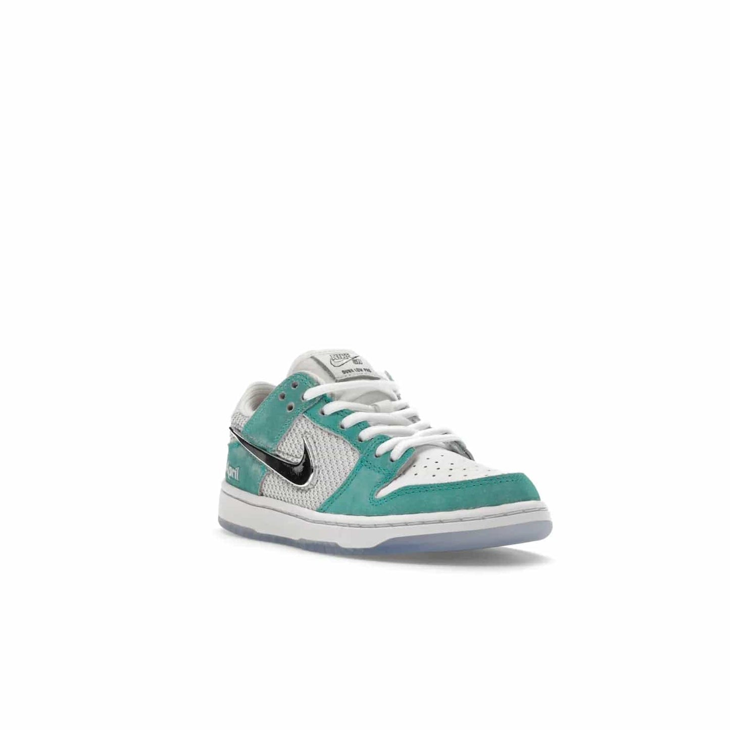 Nike SB Dunk Low April Skateboards (PS) - Image 6 - Only at www.BallersClubKickz.com - Introducing the Nike SB Dunk Low April Skateboards (PS)! Turbo Green upper and midsole with Metallic Silver accents for a stylish look. Don't miss your chance to grab a pair on its release date of November 27th, 2023.
