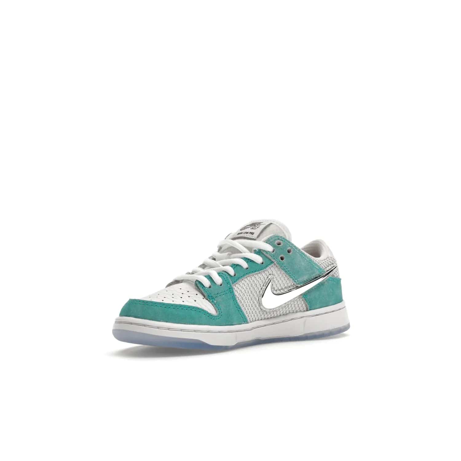 Nike SB Dunk Low April Skateboards (PS) - Image 15 - Only at www.BallersClubKickz.com - Introducing the Nike SB Dunk Low April Skateboards (PS)! Turbo Green upper and midsole with Metallic Silver accents for a stylish look. Don't miss your chance to grab a pair on its release date of November 27th, 2023.