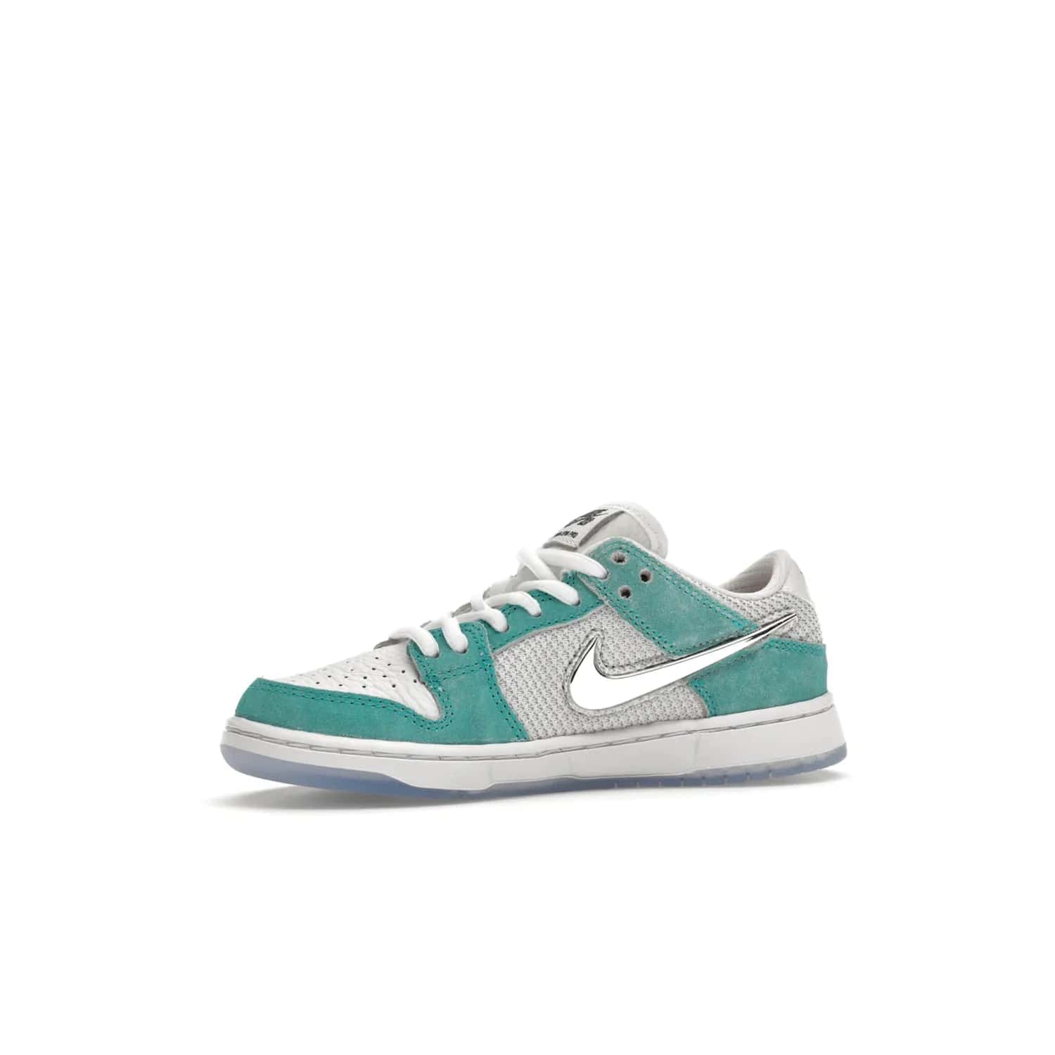 Nike SB Dunk Low April Skateboards (PS) - Image 17 - Only at www.BallersClubKickz.com - Introducing the Nike SB Dunk Low April Skateboards (PS)! Turbo Green upper and midsole with Metallic Silver accents for a stylish look. Don't miss your chance to grab a pair on its release date of November 27th, 2023.