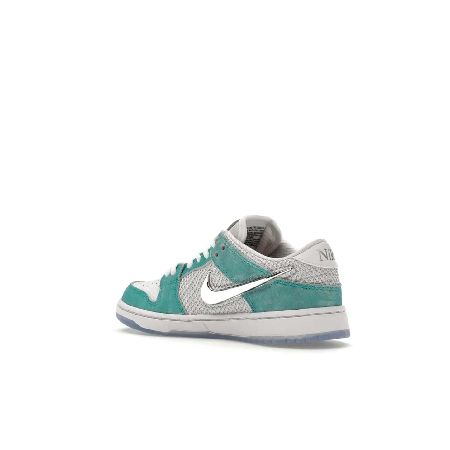 Nike SB Dunk Low April Skateboards (PS) - Image 23 - Only at www.BallersClubKickz.com - Introducing the Nike SB Dunk Low April Skateboards (PS)! Turbo Green upper and midsole with Metallic Silver accents for a stylish look. Don't miss your chance to grab a pair on its release date of November 27th, 2023.
