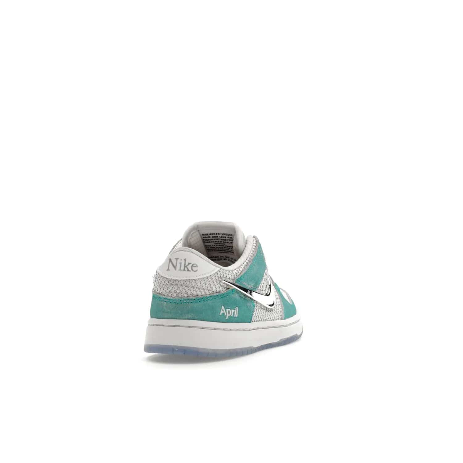 Nike SB Dunk Low April Skateboards (PS) - Image 30 - Only at www.BallersClubKickz.com - Introducing the Nike SB Dunk Low April Skateboards (PS)! Turbo Green upper and midsole with Metallic Silver accents for a stylish look. Don't miss your chance to grab a pair on its release date of November 27th, 2023.