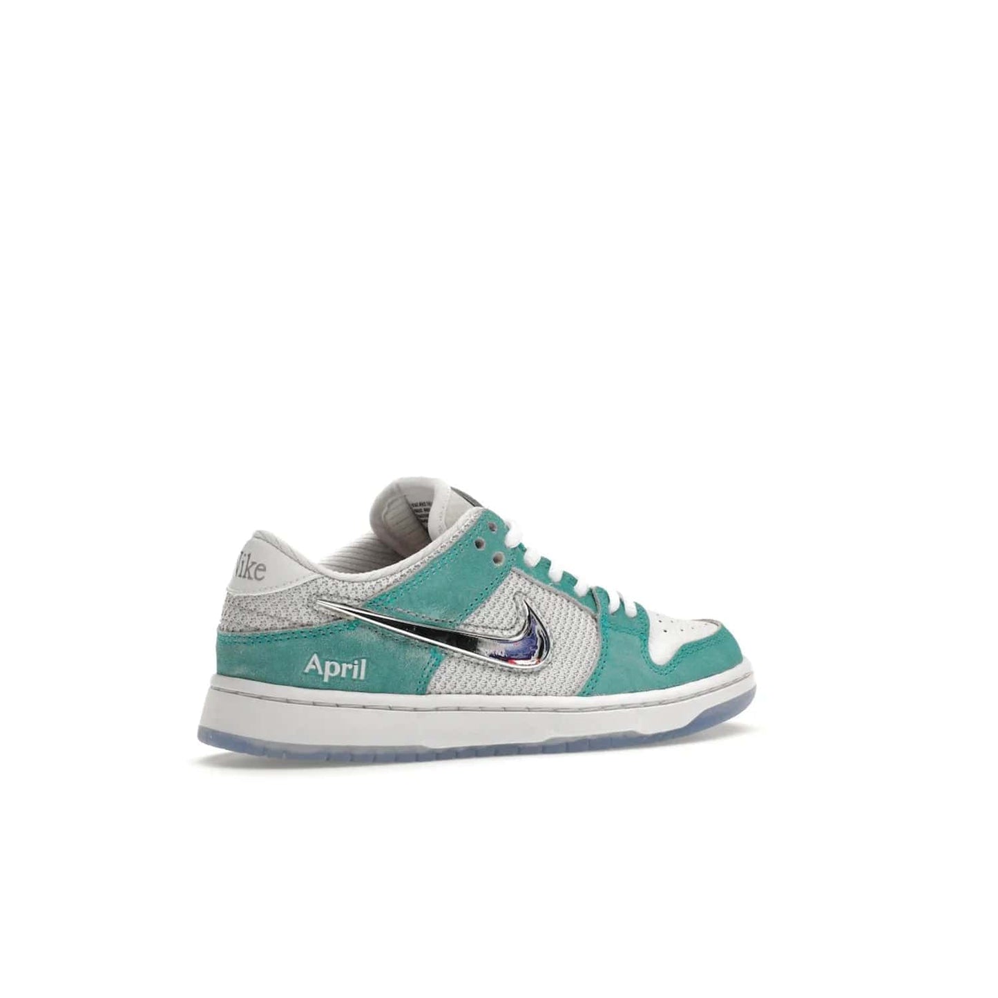 Nike SB Dunk Low April Skateboards (PS) - Image 34 - Only at www.BallersClubKickz.com - Introducing the Nike SB Dunk Low April Skateboards (PS)! Turbo Green upper and midsole with Metallic Silver accents for a stylish look. Don't miss your chance to grab a pair on its release date of November 27th, 2023.