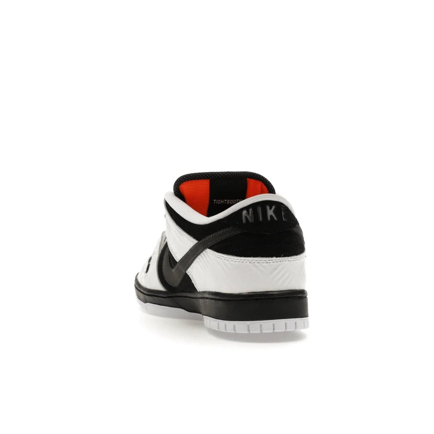 Nike SB Dunk Low TIGHTBOOTH - Image 26 - Only at www.BallersClubKickz.com - Releasing Nov 14, 2023, the TIGHTBOOTH Nike SB Dunk Low celebrates street skating and the urban streets. The White/Black-Safety Orange hue captures the energy and feel of the board and provides superior performance and bold style. Be ready to take on the black of night and make your mark on street culture.