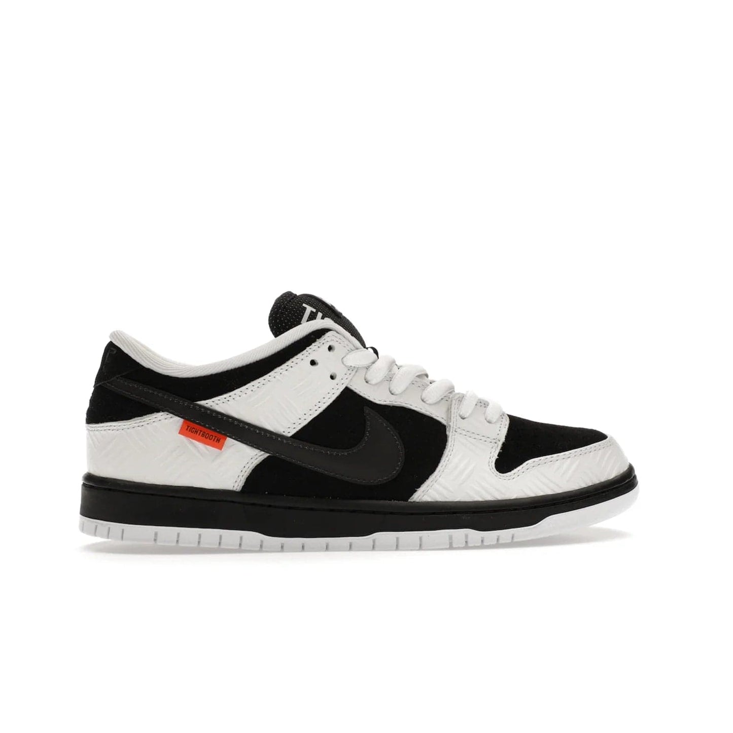 Nike SB Dunk Low TIGHTBOOTH - Image 36 - Only at www.BallersClubKickz.com - Releasing Nov 14, 2023, the TIGHTBOOTH Nike SB Dunk Low celebrates street skating and the urban streets. The White/Black-Safety Orange hue captures the energy and feel of the board and provides superior performance and bold style. Be ready to take on the black of night and make your mark on street culture.