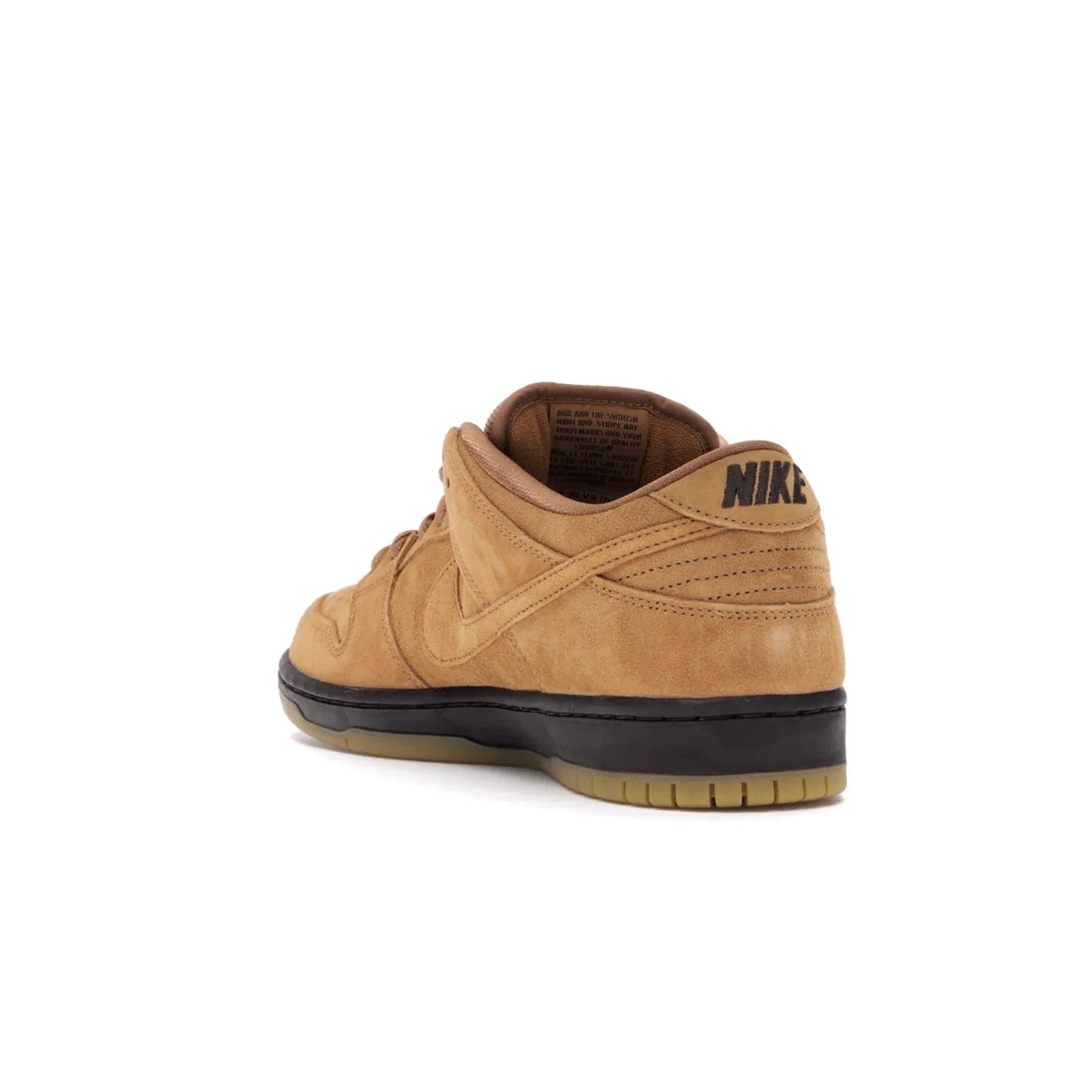 Nike SB Dunk Low Wheat (2021/2023) - Image 25 - Only at www.BallersClubKickz.com - The Nike SB Dunk Low Wheat (2021/2023)has a sleek silhouette and wheat suede upper. Tan tones for lining, mesh tongues, and laces. Iconic color palette midsole, perforated boxing toe. Brown branding on tongue and heel. Gum rubber outsole with partitioned pattern for traction. Eschewed in Feb 2021 for $110.