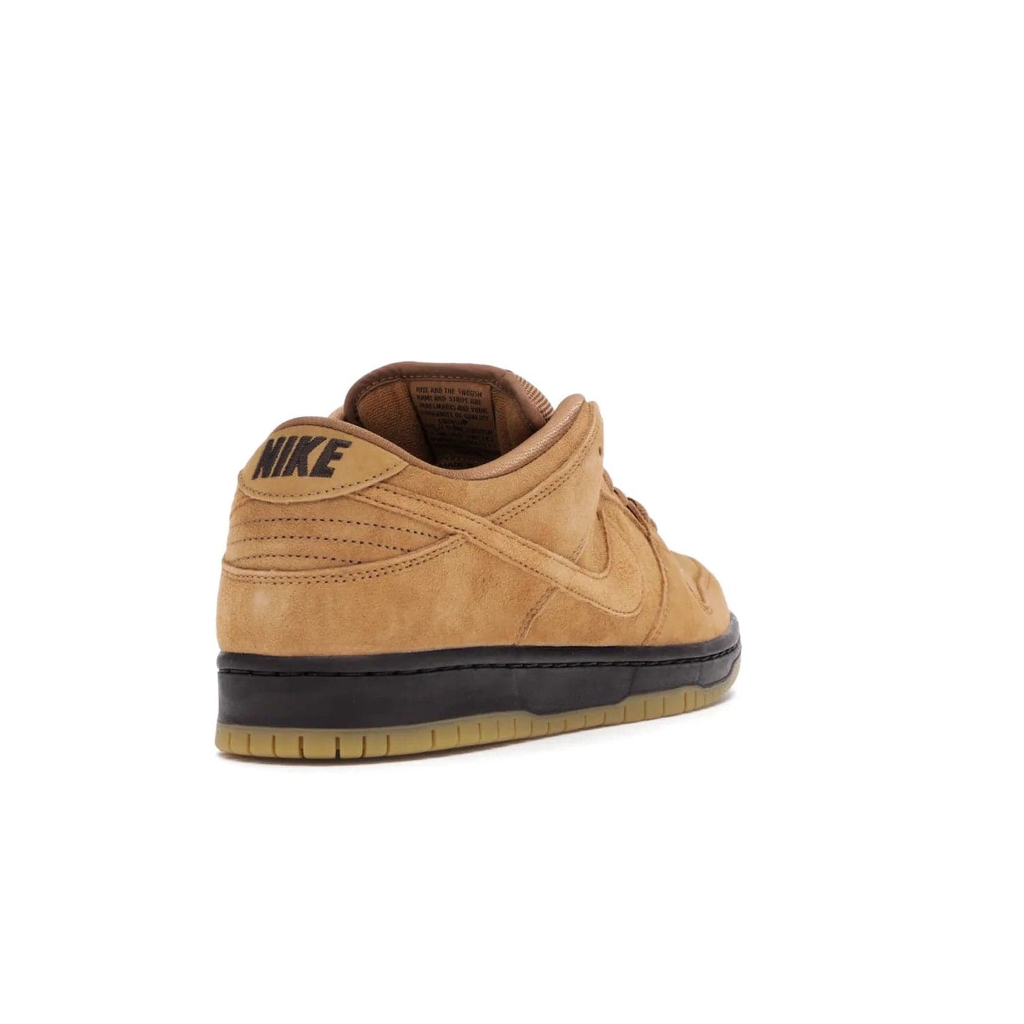 Nike SB Dunk Low Wheat (2021/2023) - Image 31 - Only at www.BallersClubKickz.com - The Nike SB Dunk Low Wheat (2021/2023)has a sleek silhouette and wheat suede upper. Tan tones for lining, mesh tongues, and laces. Iconic color palette midsole, perforated boxing toe. Brown branding on tongue and heel. Gum rubber outsole with partitioned pattern for traction. Eschewed in Feb 2021 for $110.